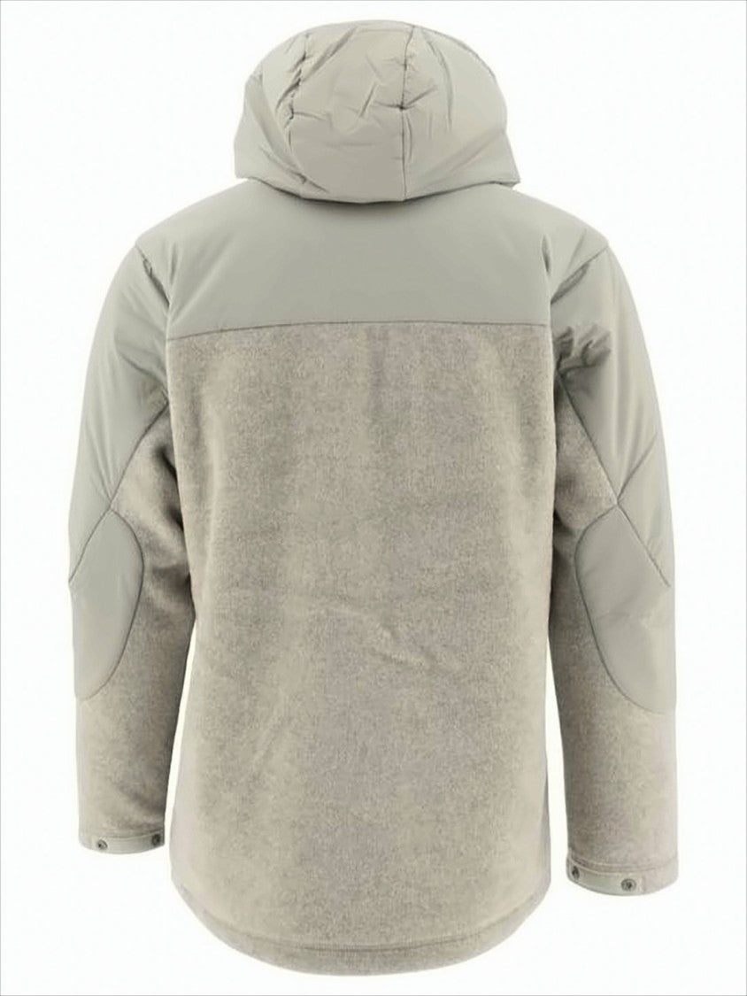 Two-Tone Padded Casual Jacket With Adjustable Hood