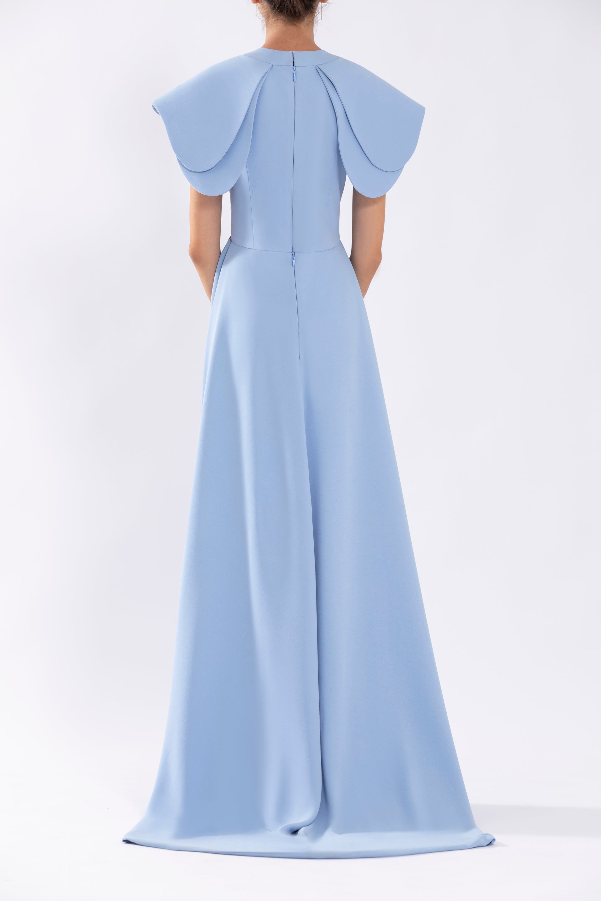 Back Overskirt Crepe Jumpsuit