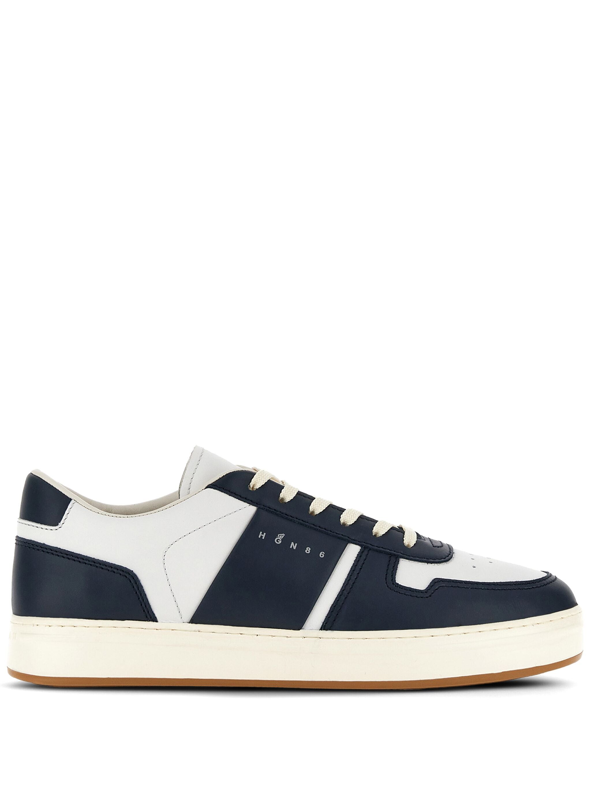 White Minimalist Nappa Leather H-TV Sneakers