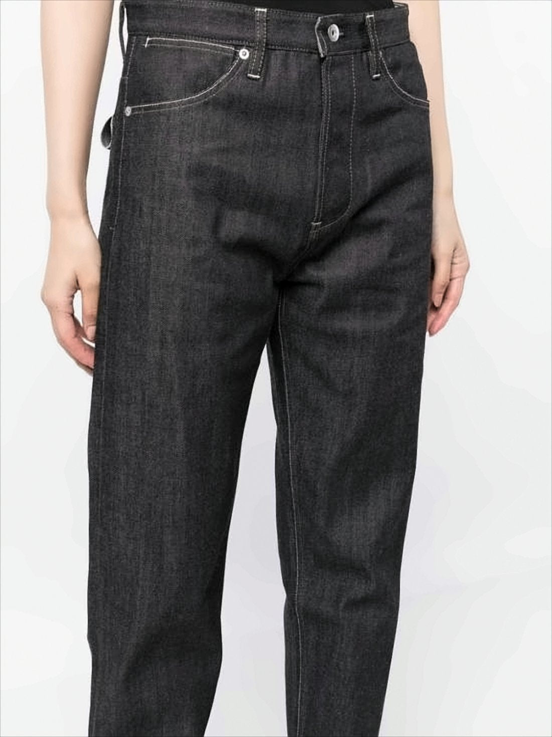Dark Indigo Straight-Leg Denim Pants