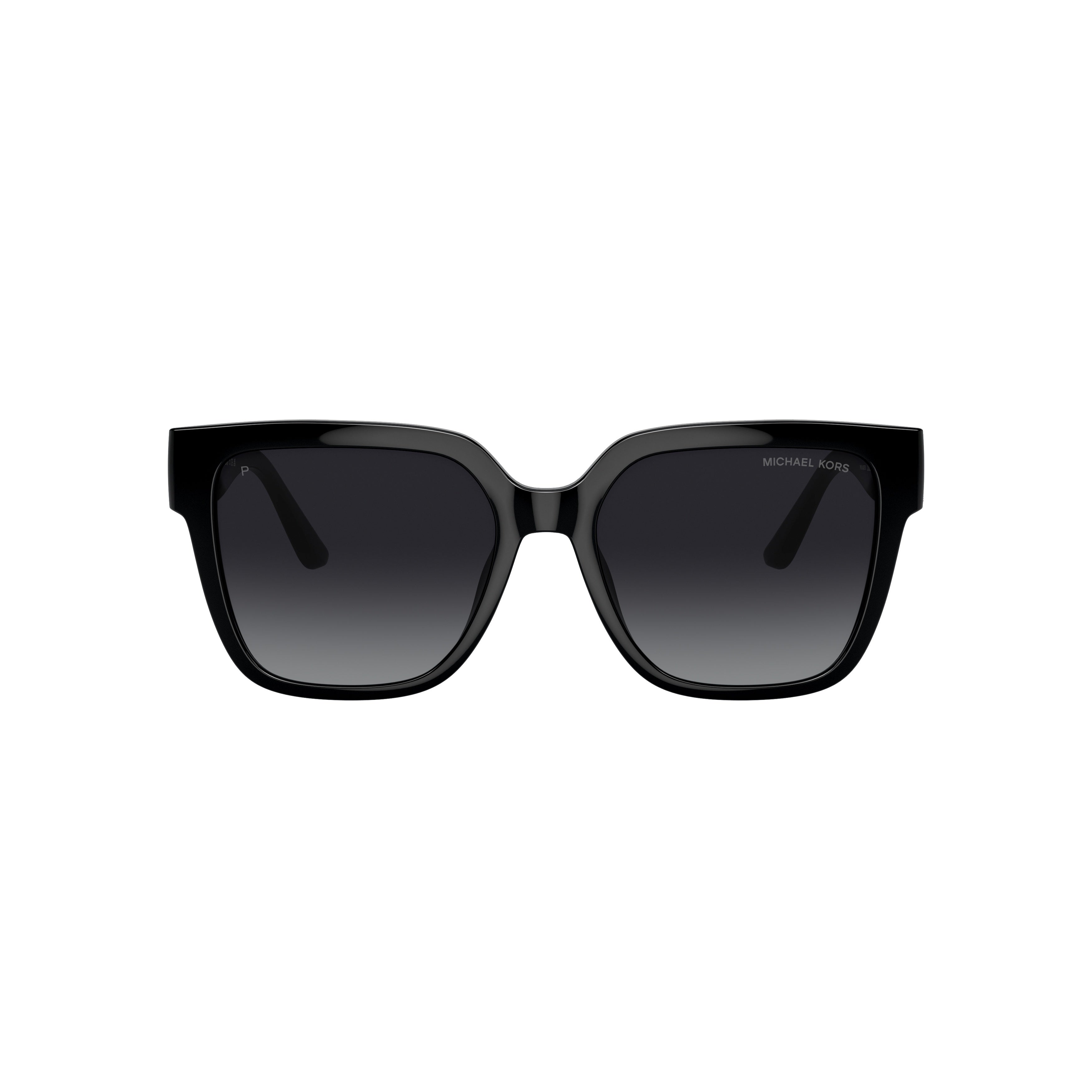 0mk2170u Oversized Square Sunglasses in Glossy Black with Gradient Lenses