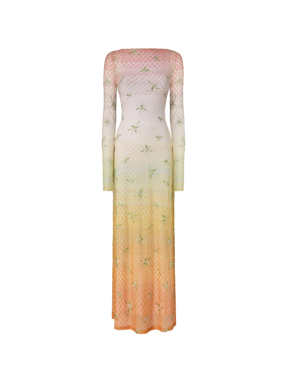 Floor-Length Multicolor Lace Dress