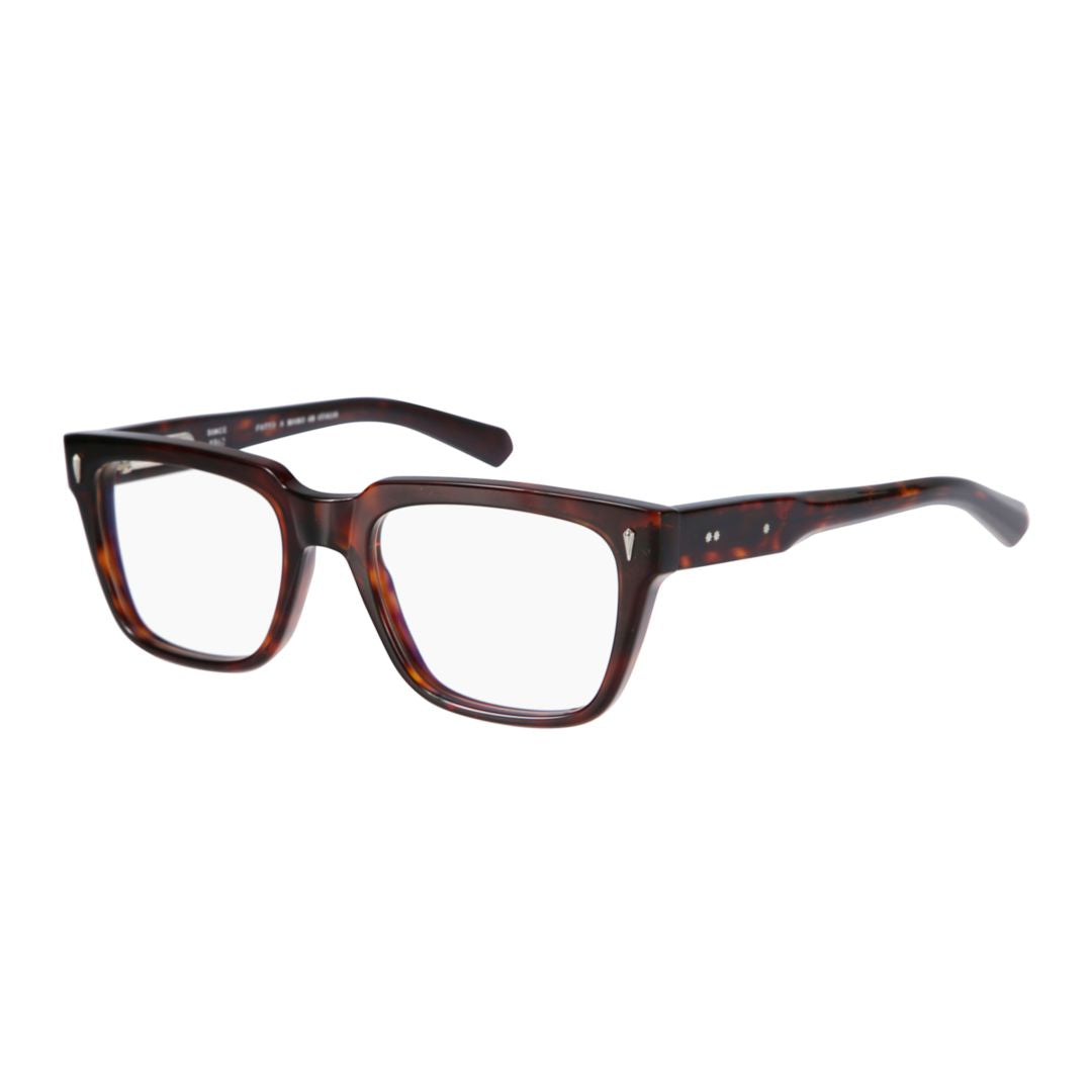 Premium 13-53 Rectangular Tortoiseshell Frame Eyeglasses with Metallic Accents