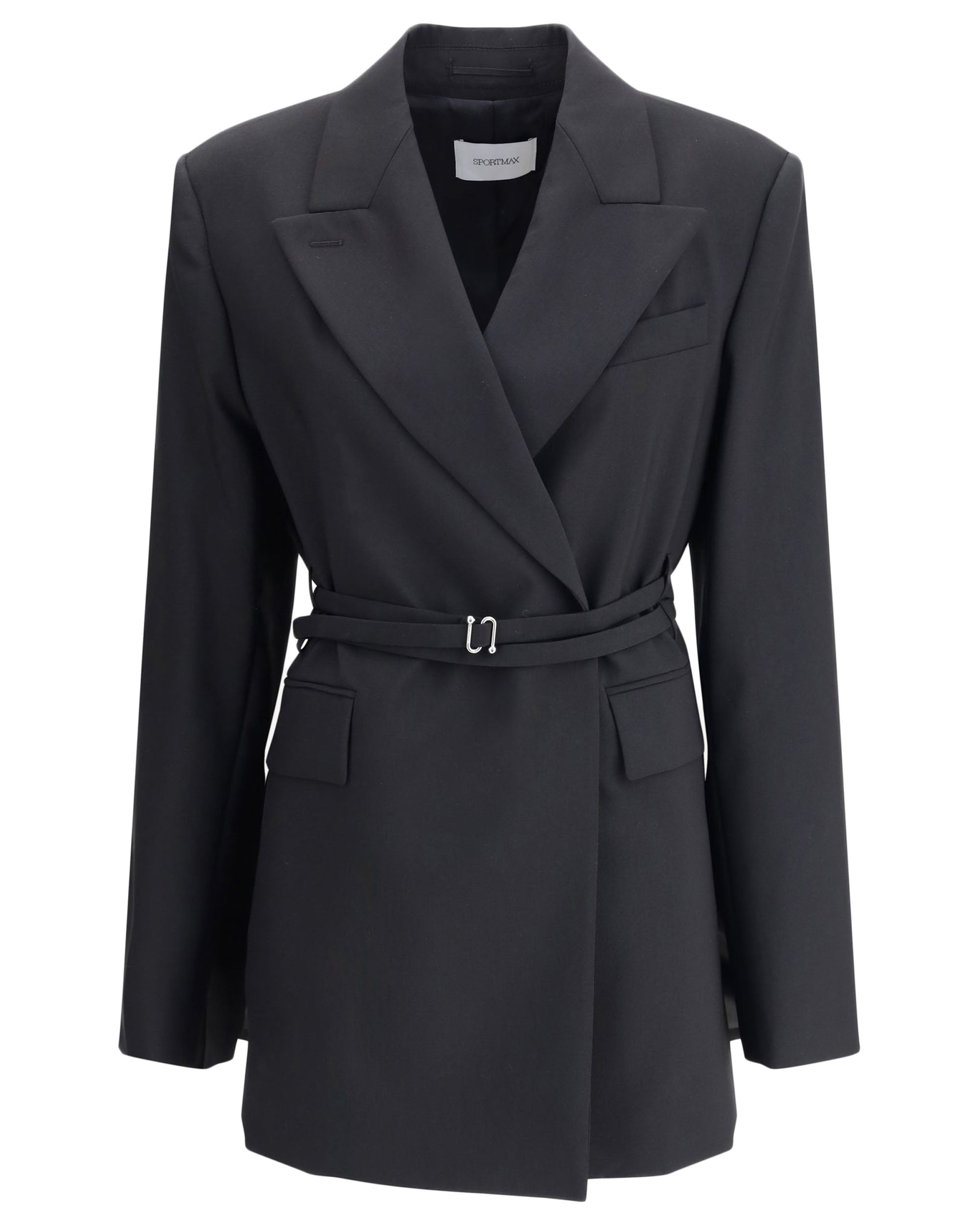 Belted Tailored Coat with Structured Silhouette
