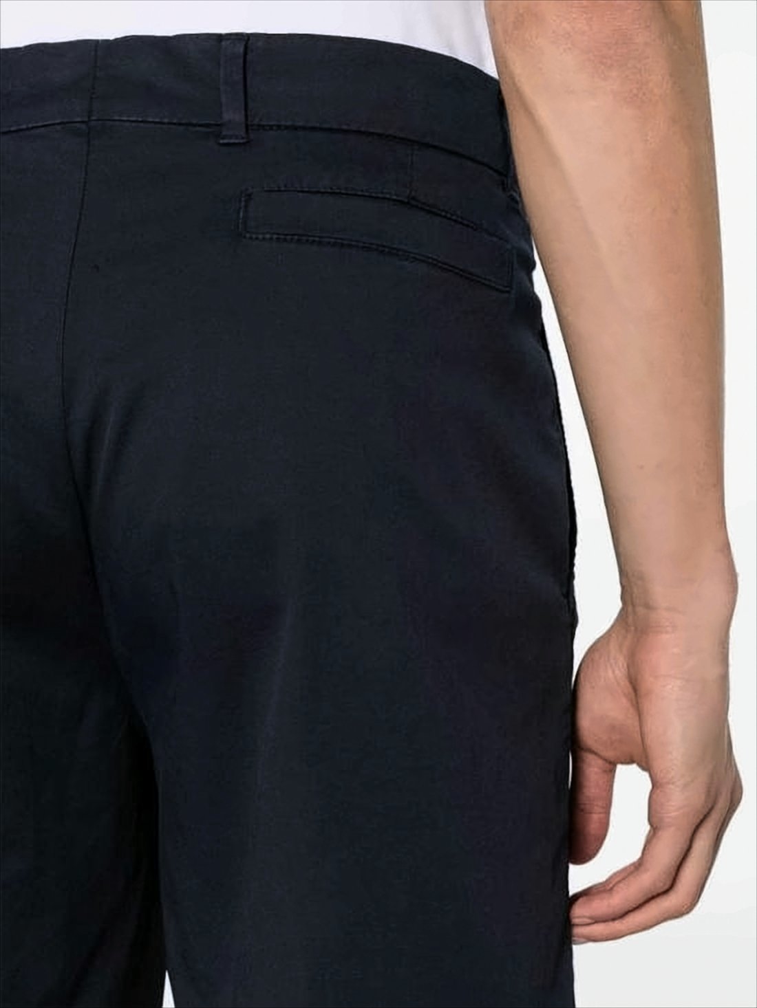 Tailored Blue Shorts with Button