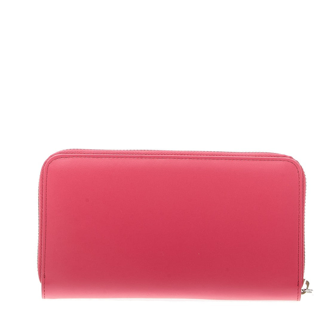 Full Zip Fuchsia Leather Wallet
