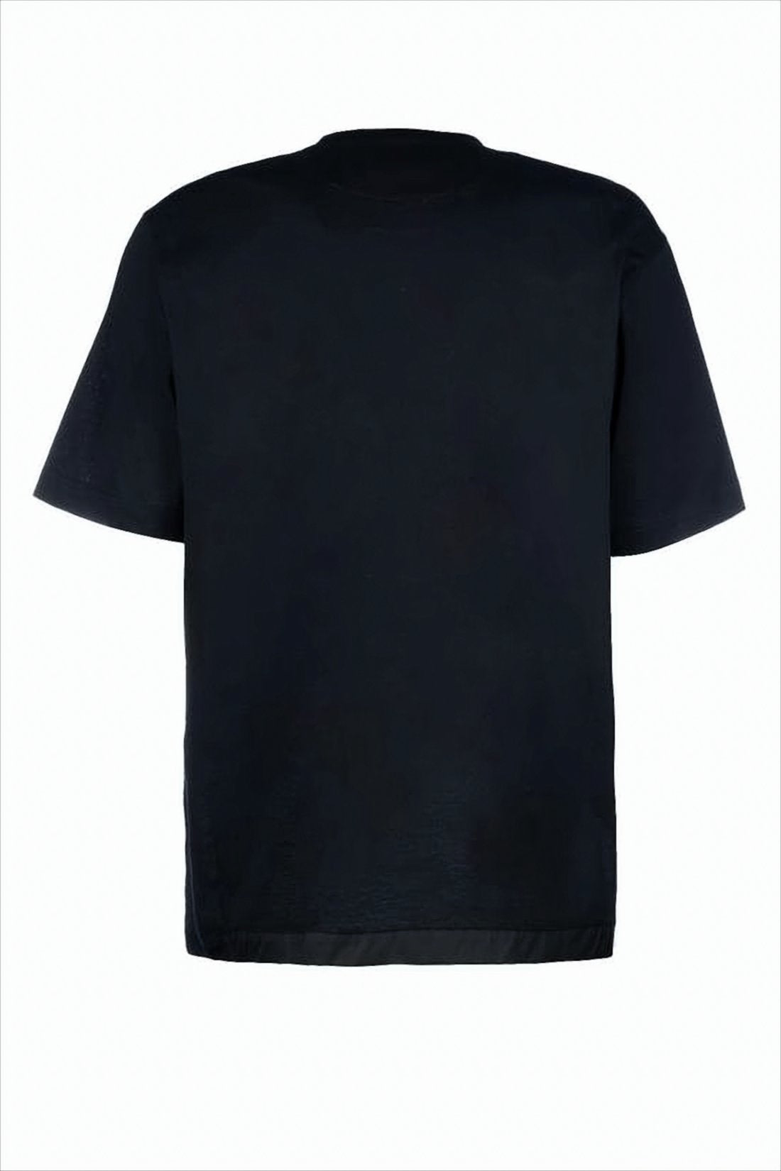 Textured Cotton Short-Sleeved T-Shirt