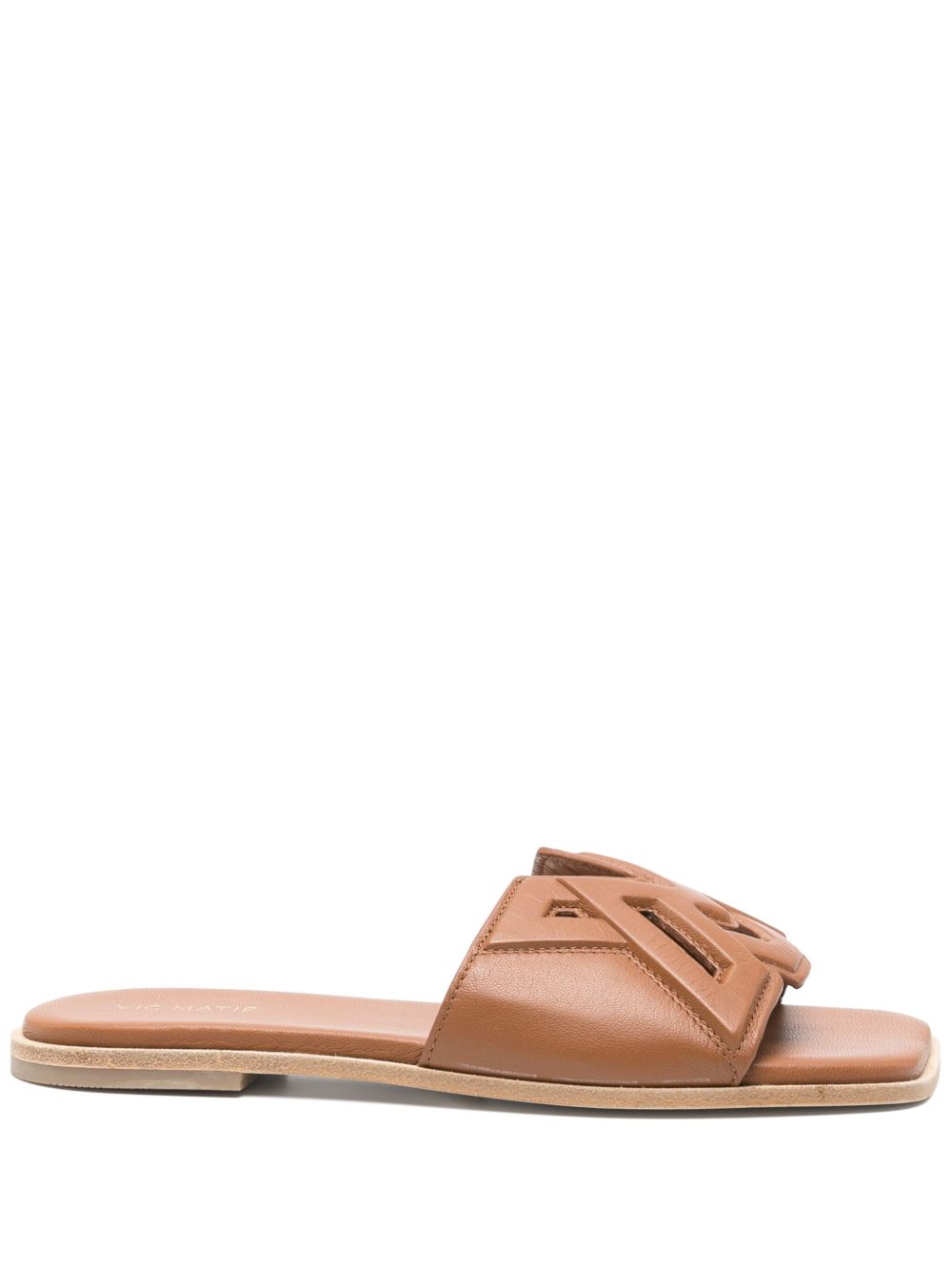 Taupe Brown Flat Sandals