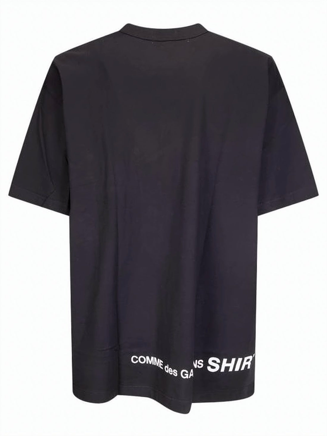 Short-Sleeved Cotton T-Shirt with Subtle Printed Detail
