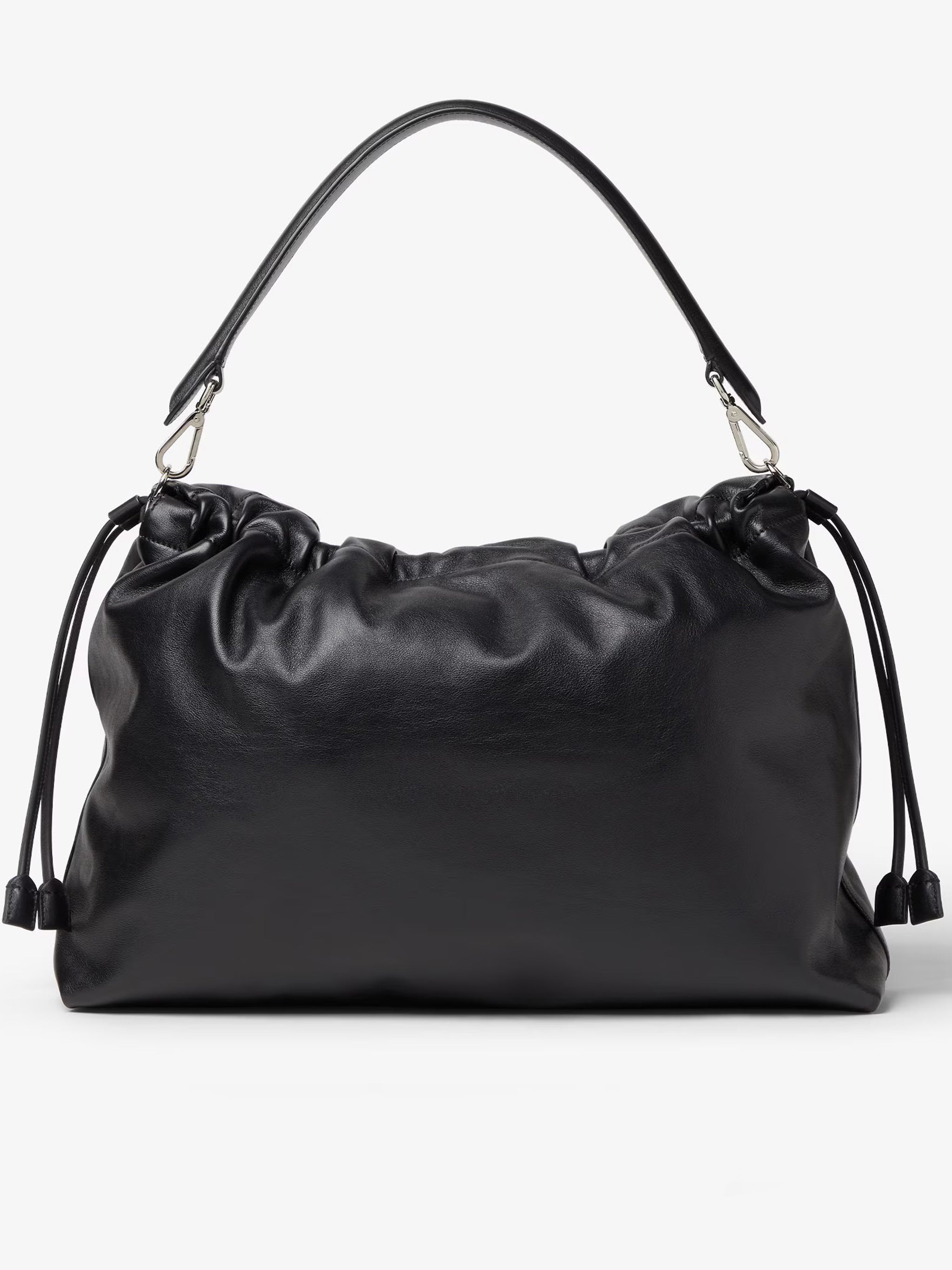 Mamma Baguette Ruched Flap Leather Bag