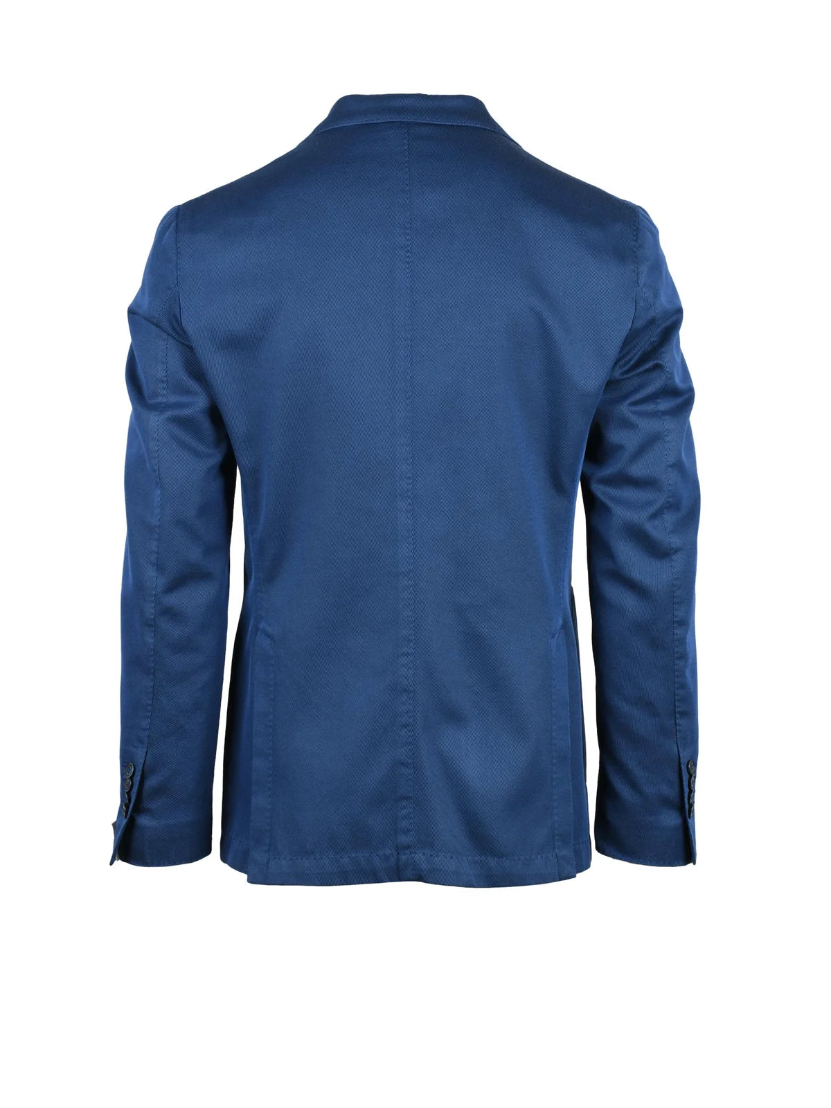Royal Blue Cotton Mohair Wool Fitted Jacket