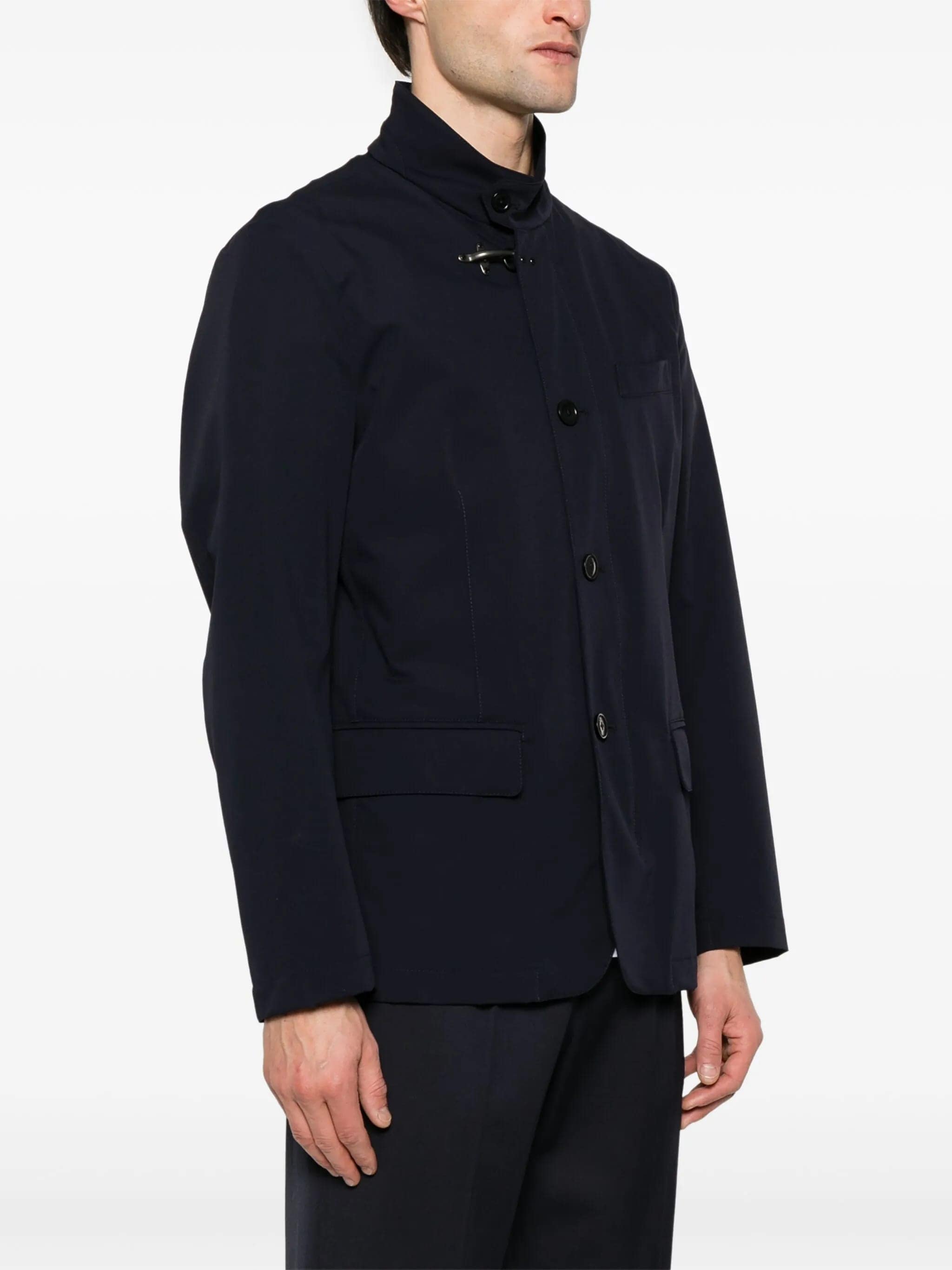 Duty Jacket High Stand Collar Clasp