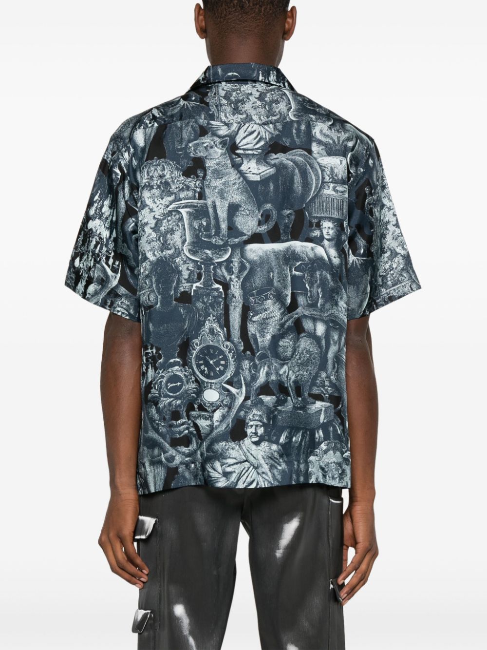 Indigo Blue Silk Shirt
