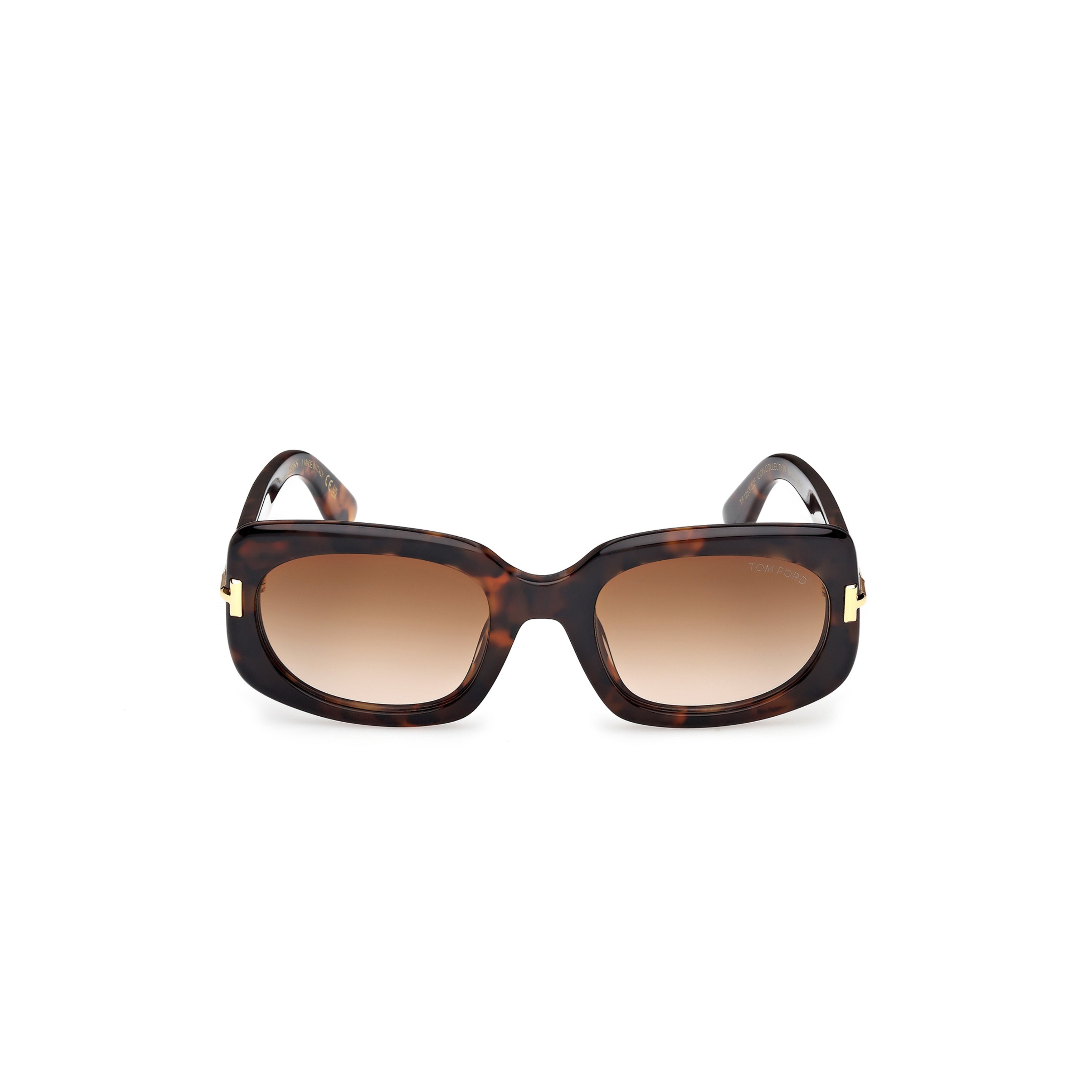 Ft1253 Bold Rectangular Tortoiseshell Sunglasses