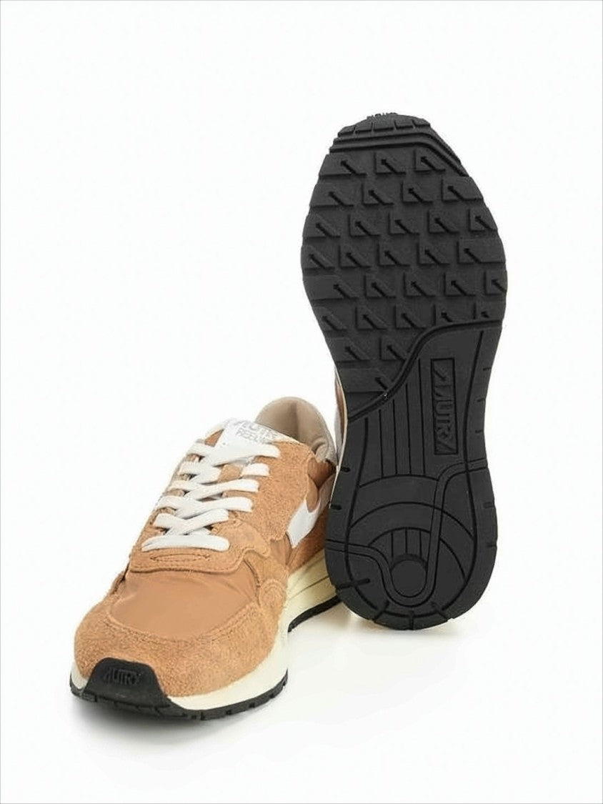 Low-Top Sneakers with Suede, Leather, and Nylon Mix