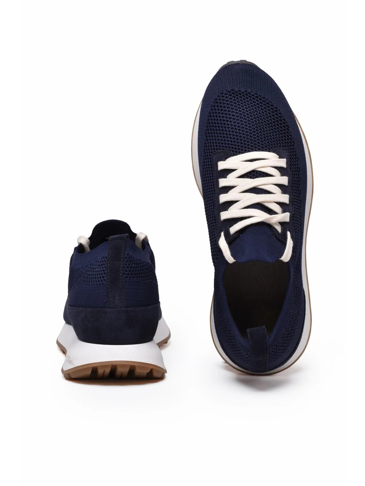 Blue Men Fabric Sneakers