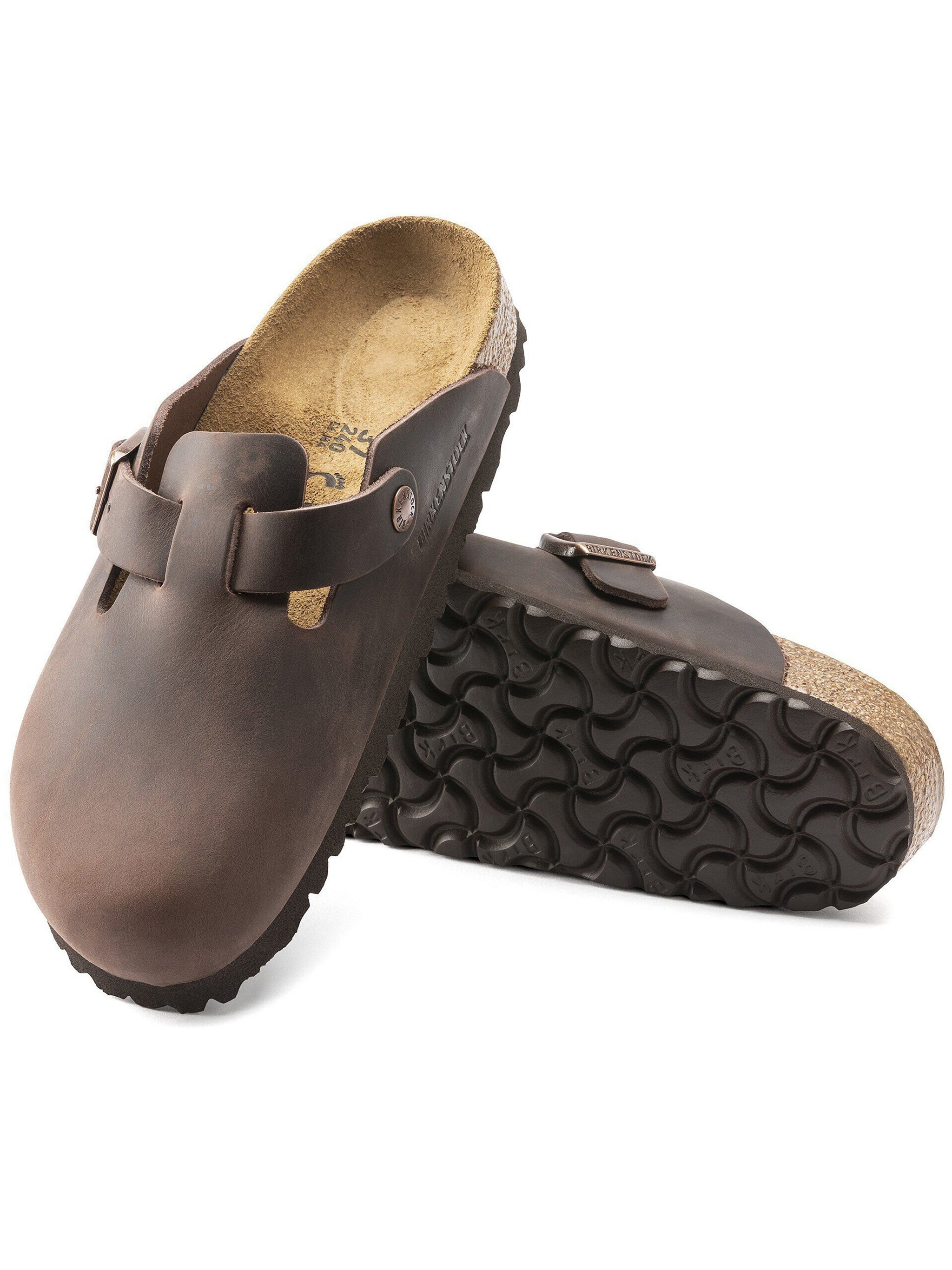 Boston Matte Brown Leather Clogs