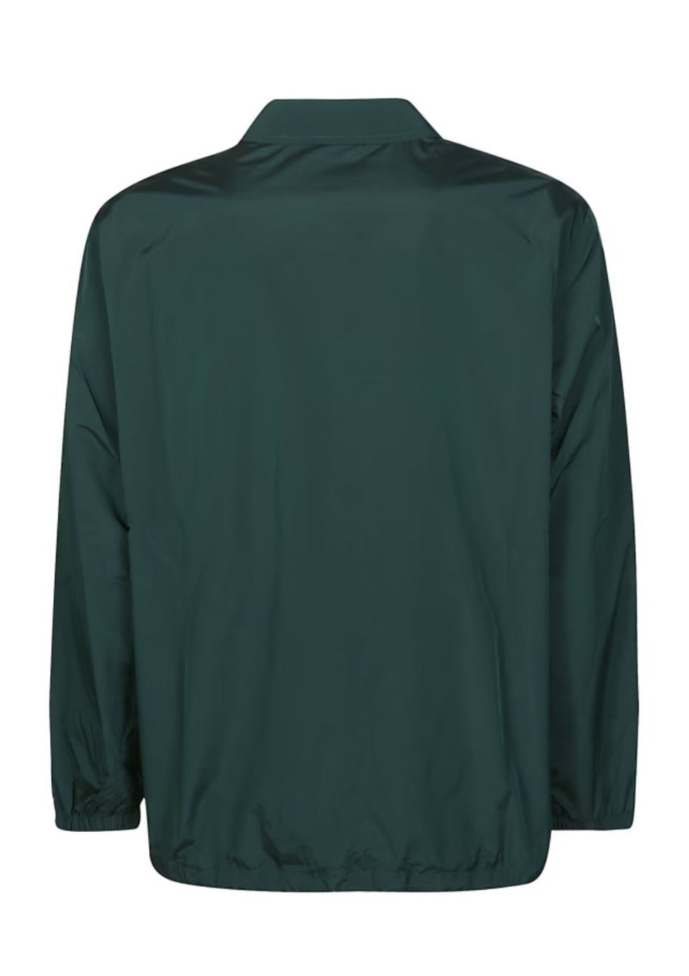 Classic Collar Button-Up Jacket With Ribbed Hems