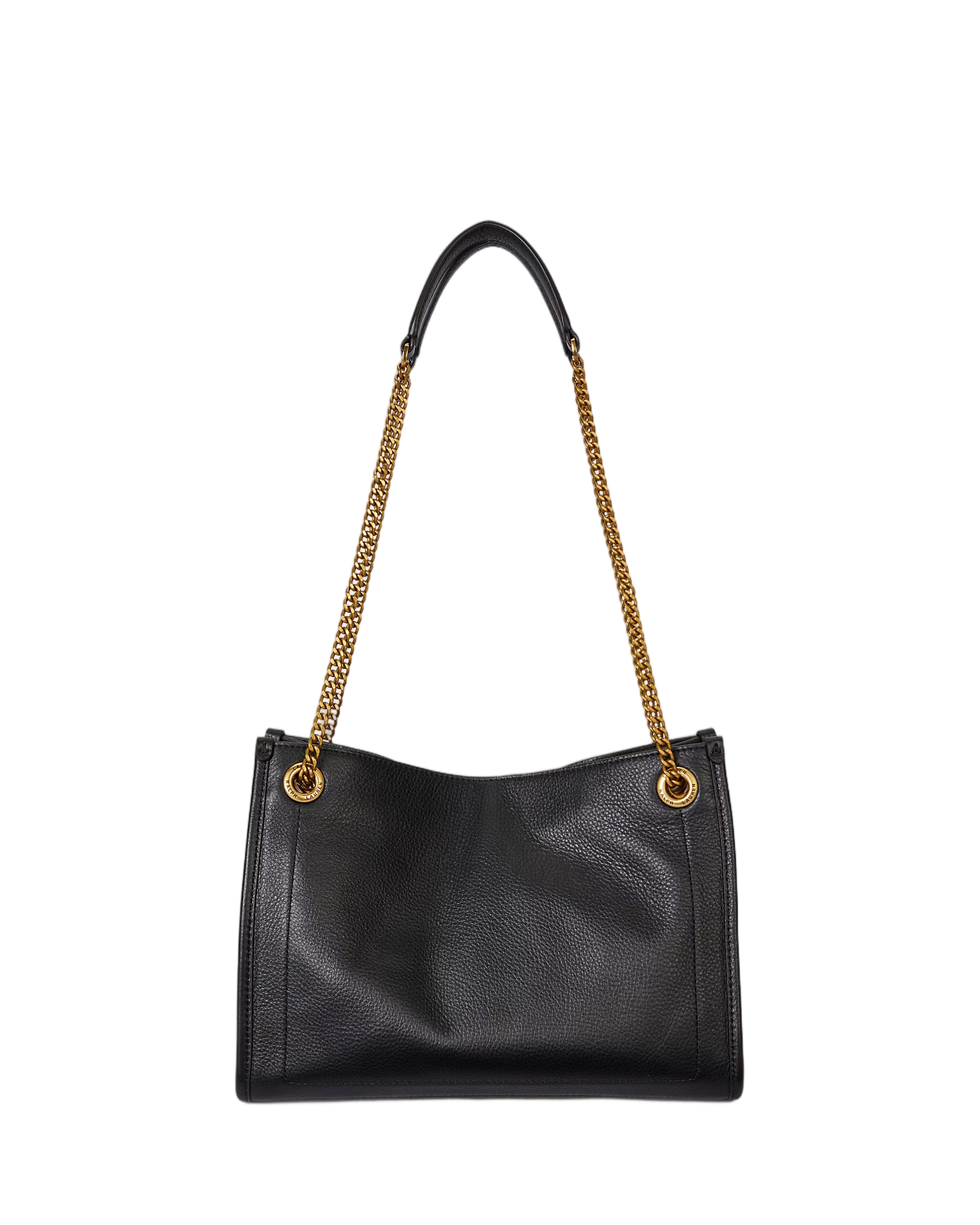 Refined Black Pebble Leather Tote