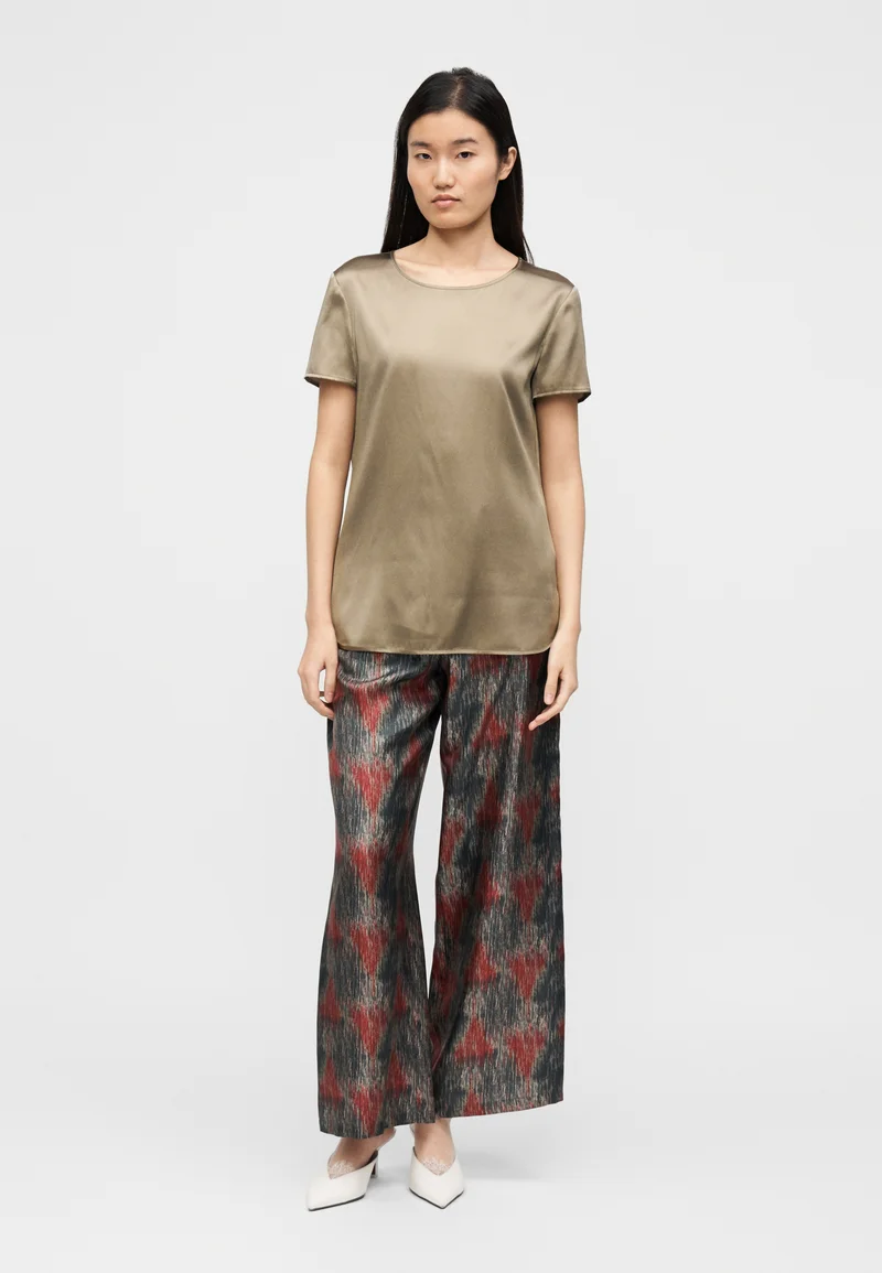 Gray Green Silk Blend Shirt