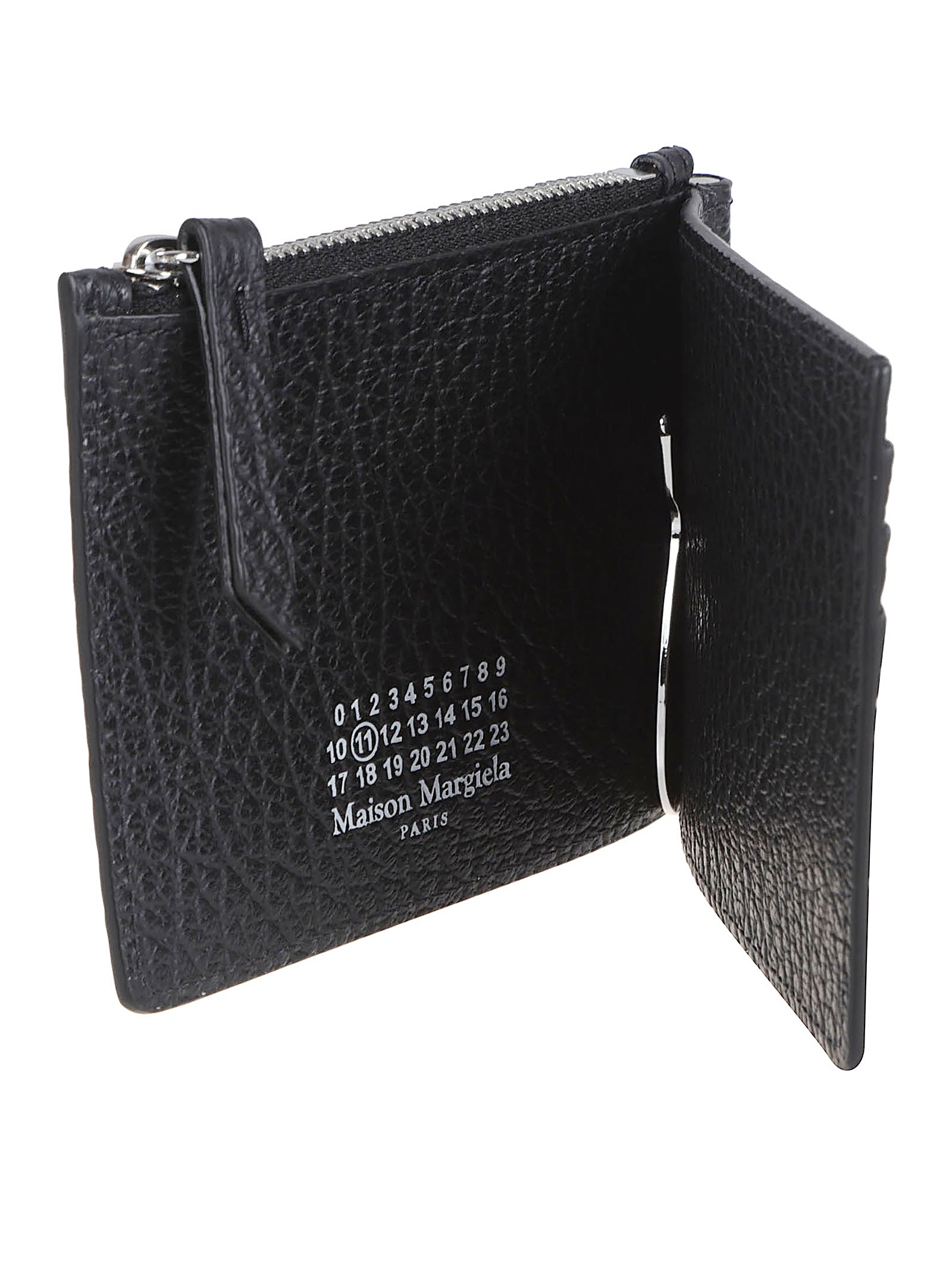 Textured Black Calf Leather Wallet