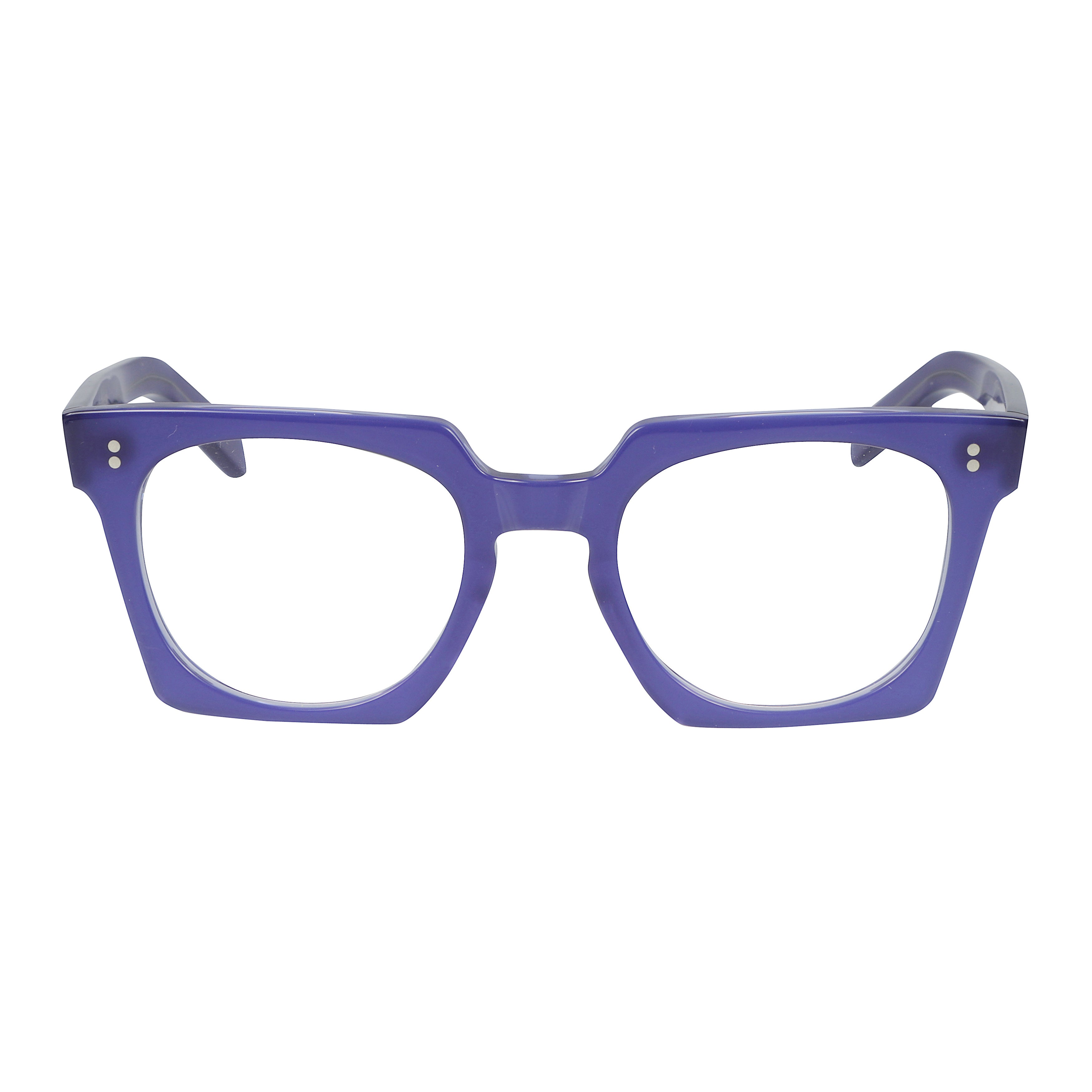 Maya Translucent Deep Blue Square Frame Eyeglasses