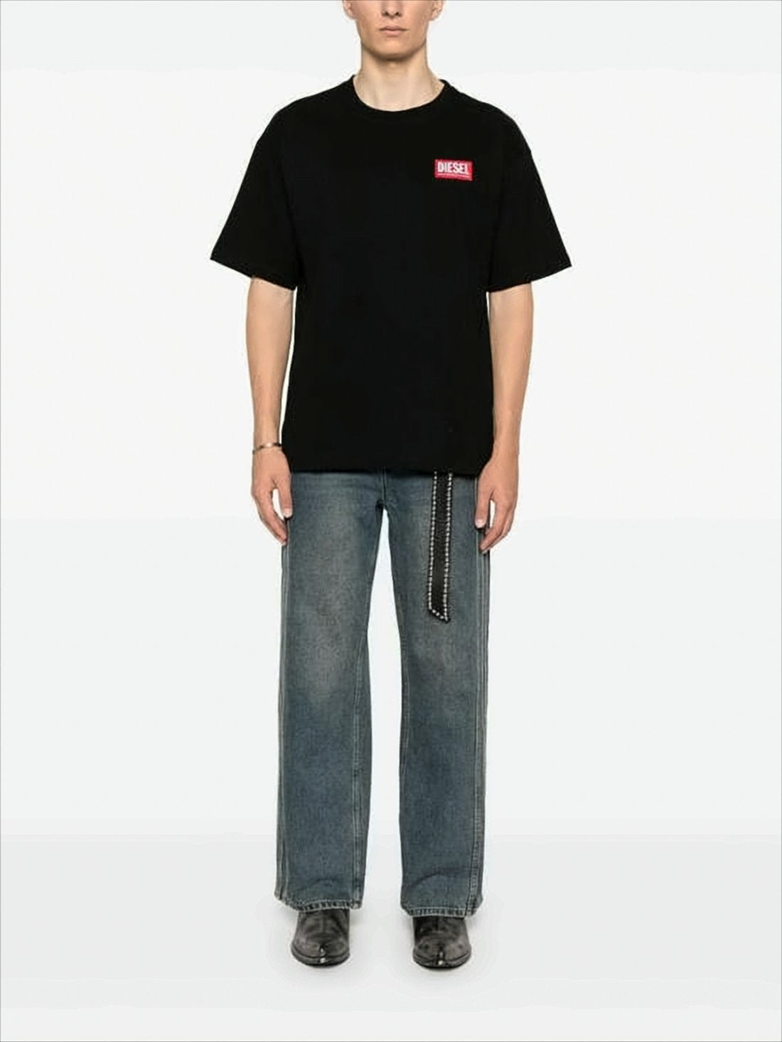 Short-Sleeve Black Crew Neck T-Shirt