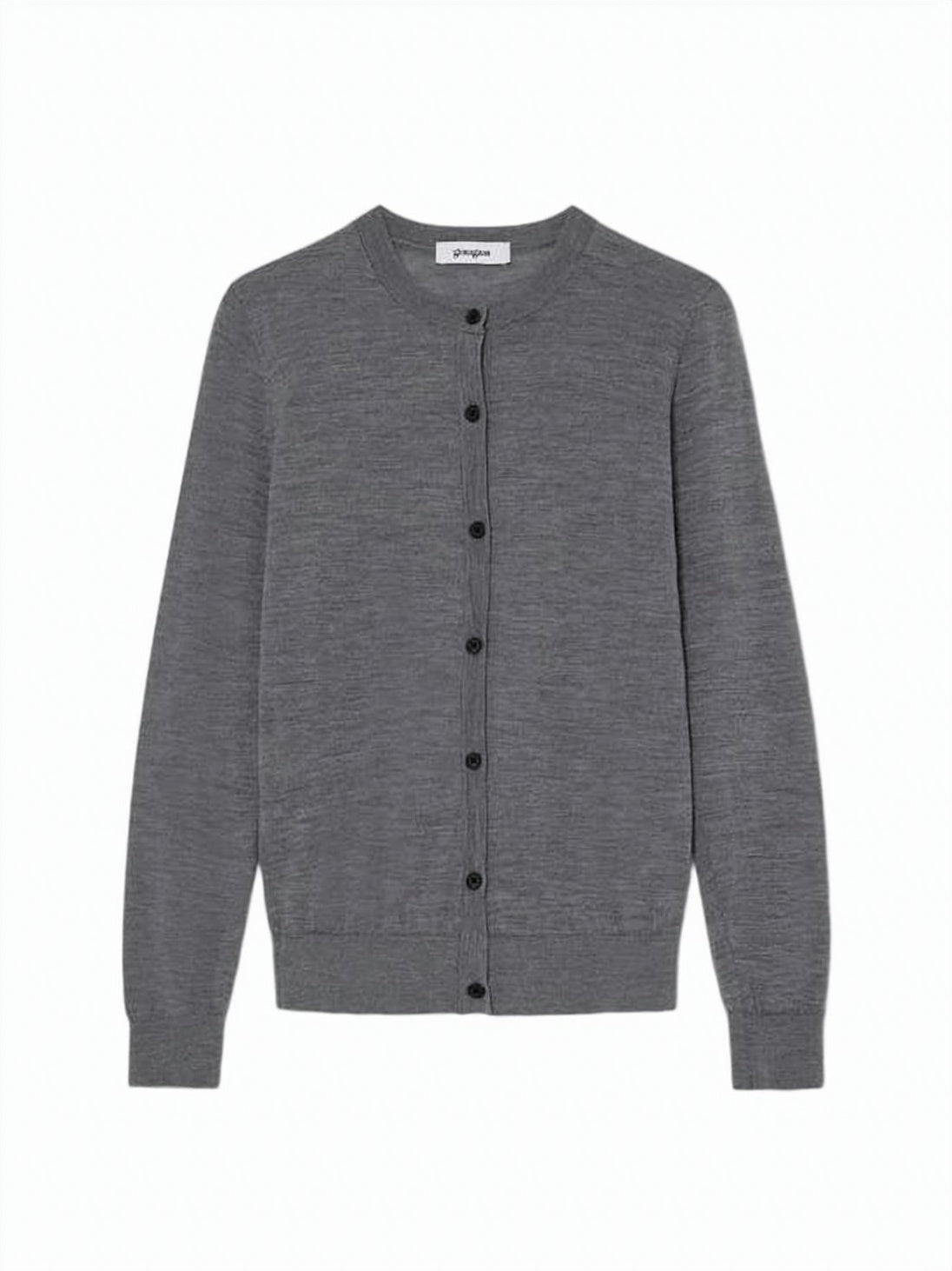 Refined Grey Wool Cardigan