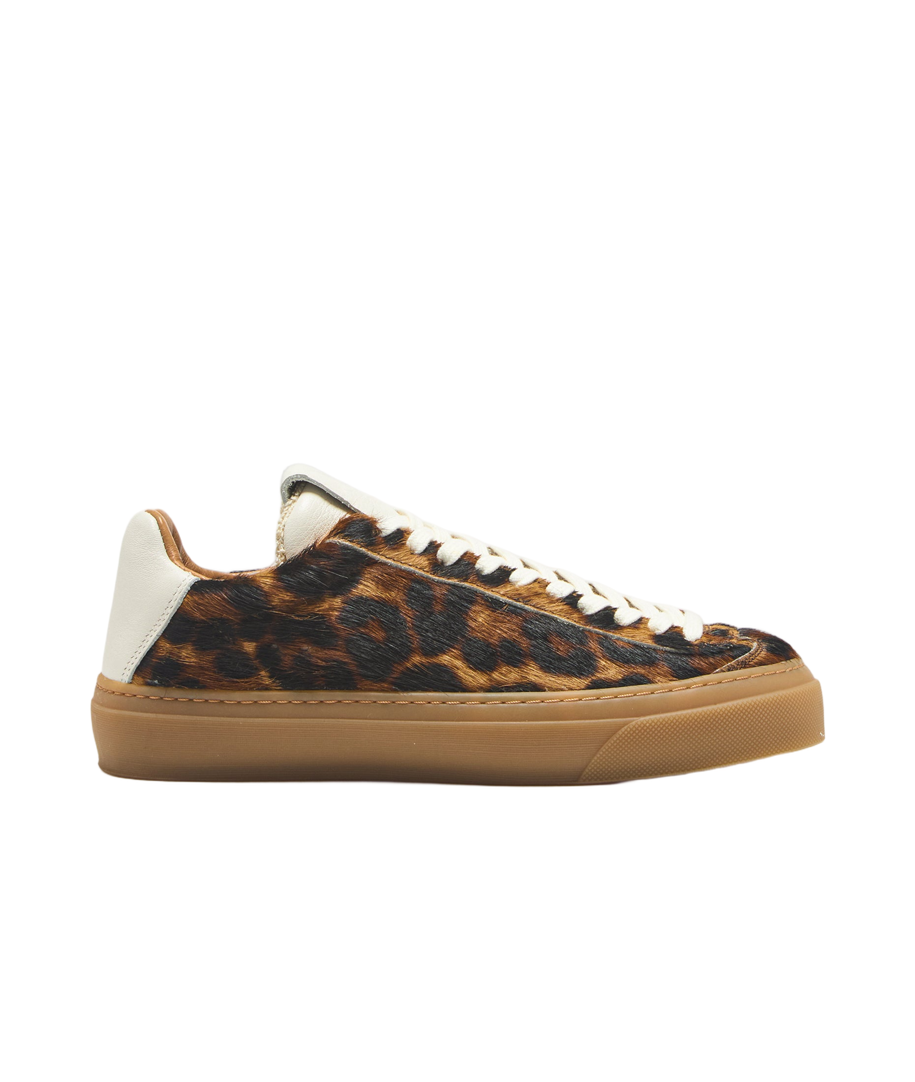 Leopard Print Fur Sneakers