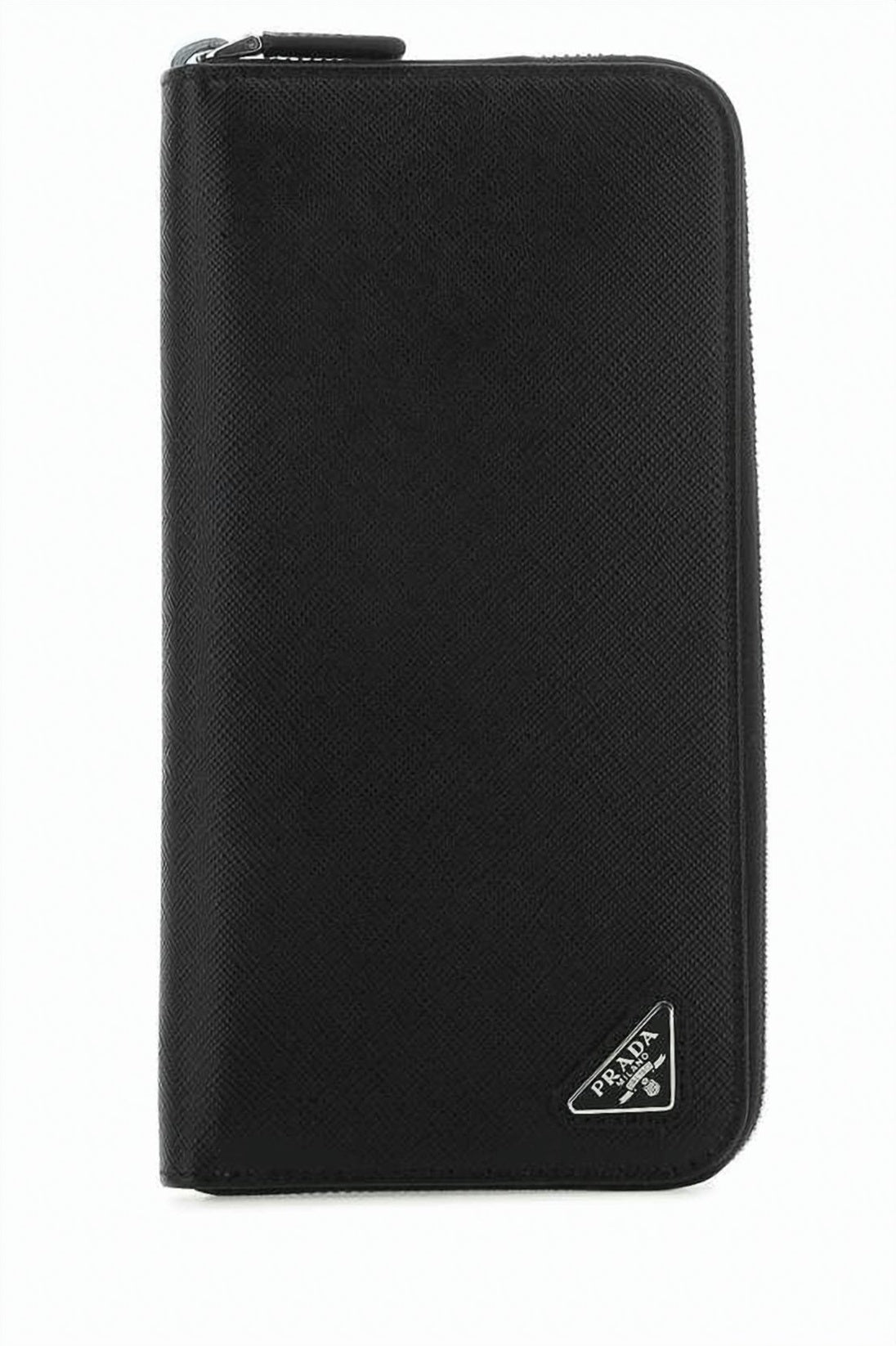 Textured Leather Zip-Around Wallet