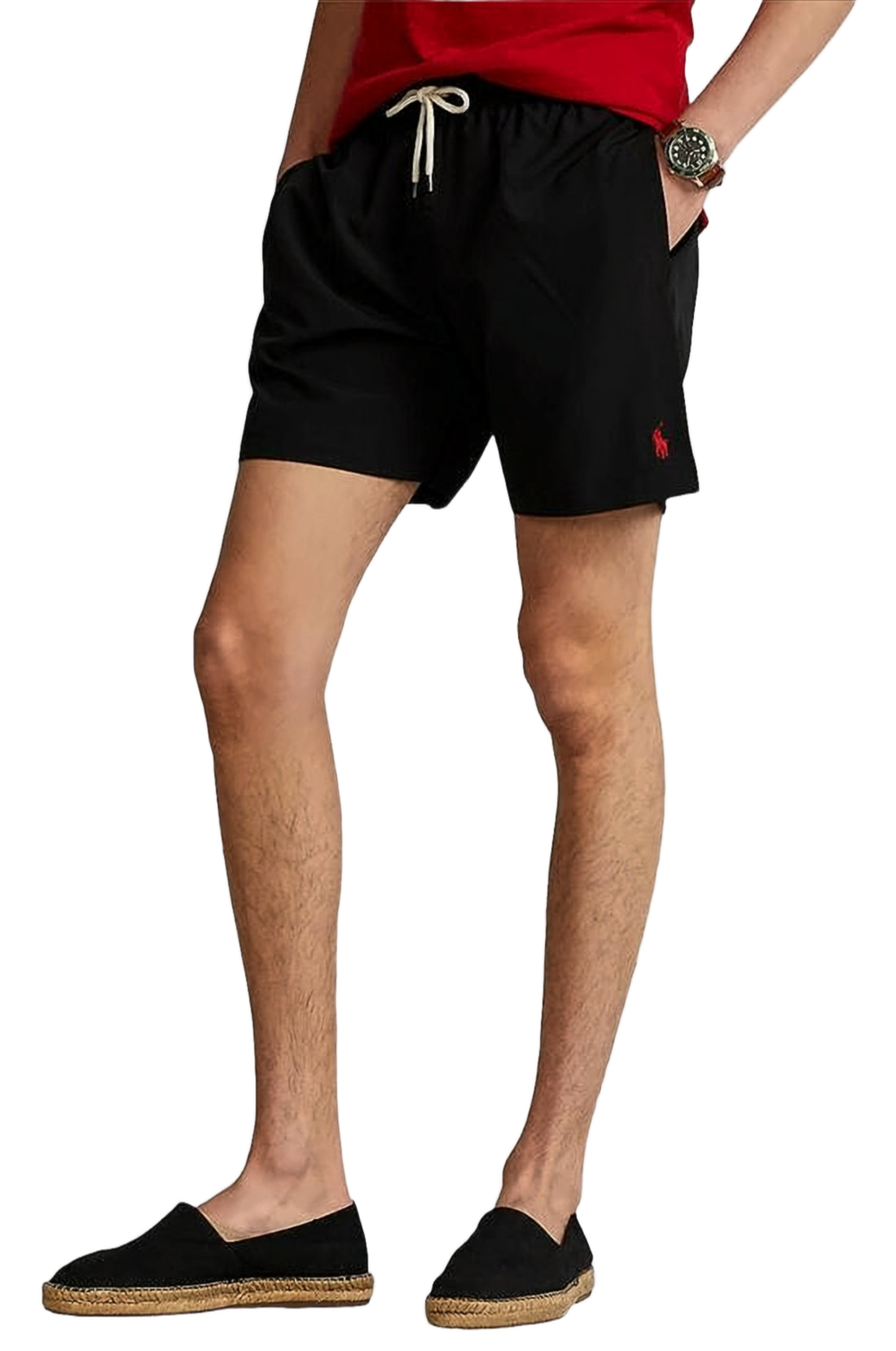 Minimalist Swim Shorts with Contrasting Drawstring
