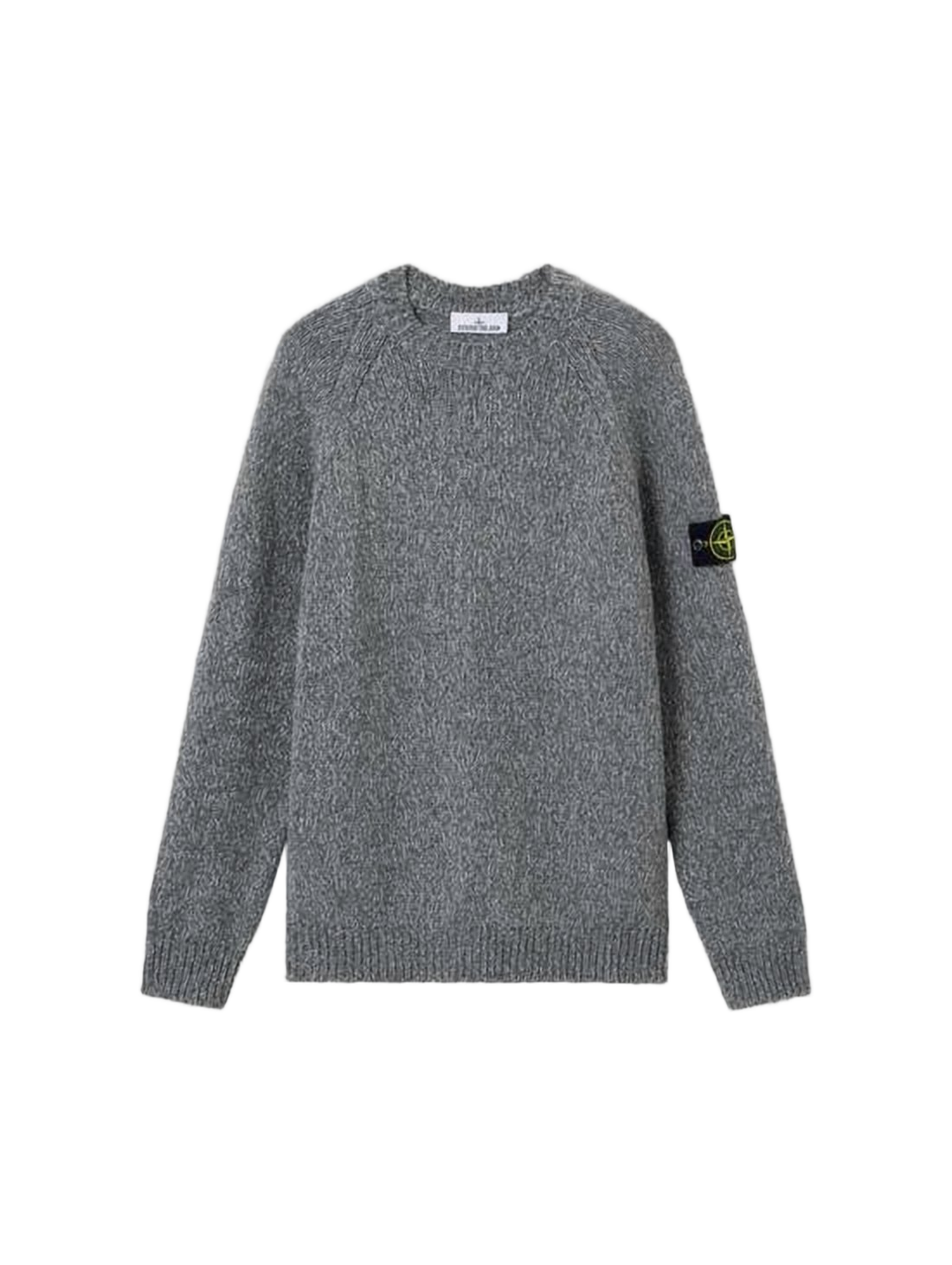 Textured Knit Sweater with Distinctive Patch Logo