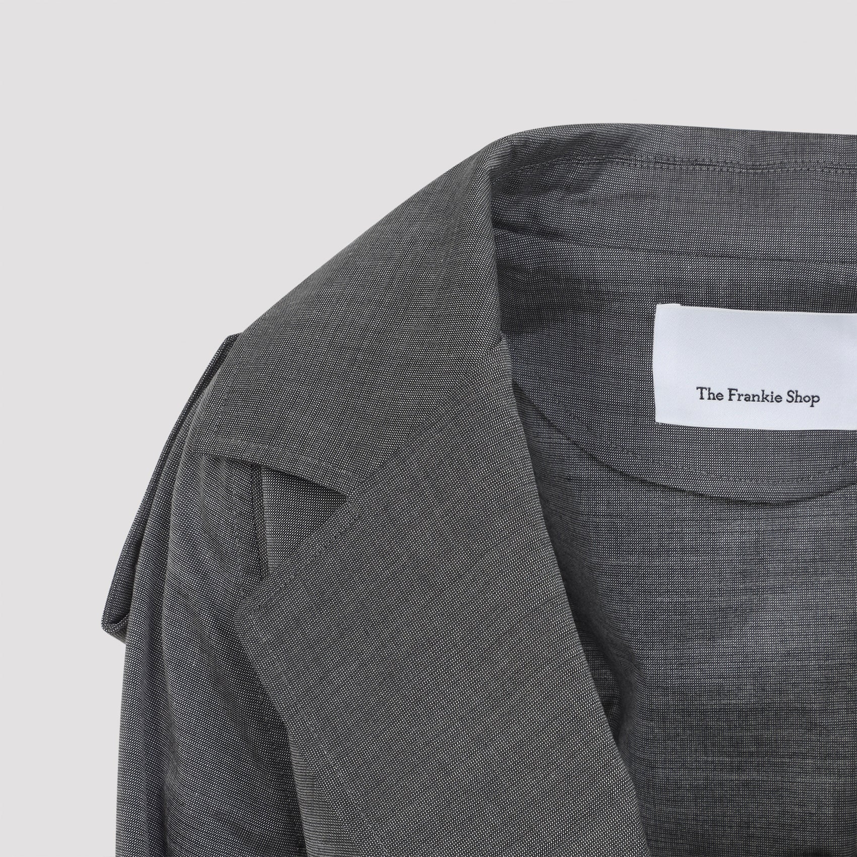 Textured Tailored Jacket with Self-Tie Belt