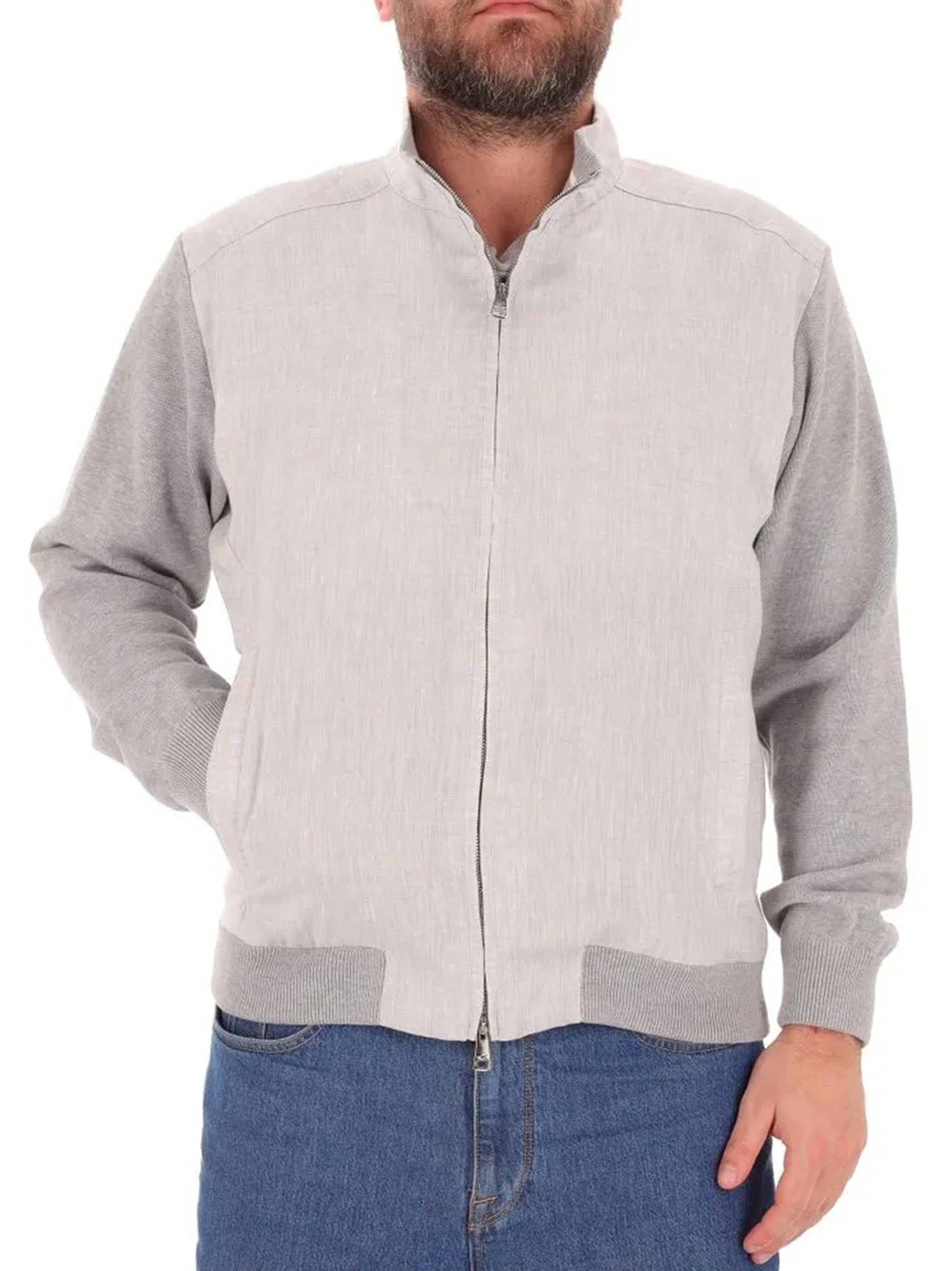 Ibrido Zip Cotone Two Tone Jacket