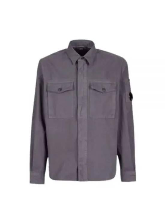 Structured Button-Up Jacket With Chest Pockets And Round Patch