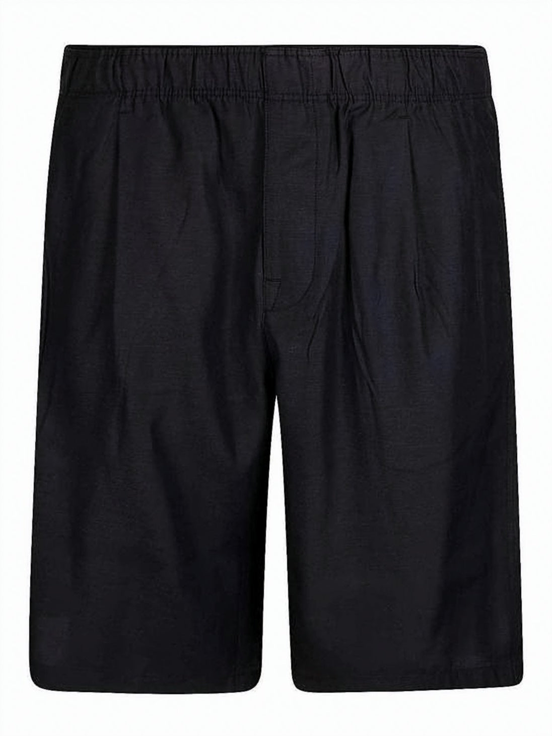 Relaxed Fit Leisure Shorts in Steel Black Cupro Blend