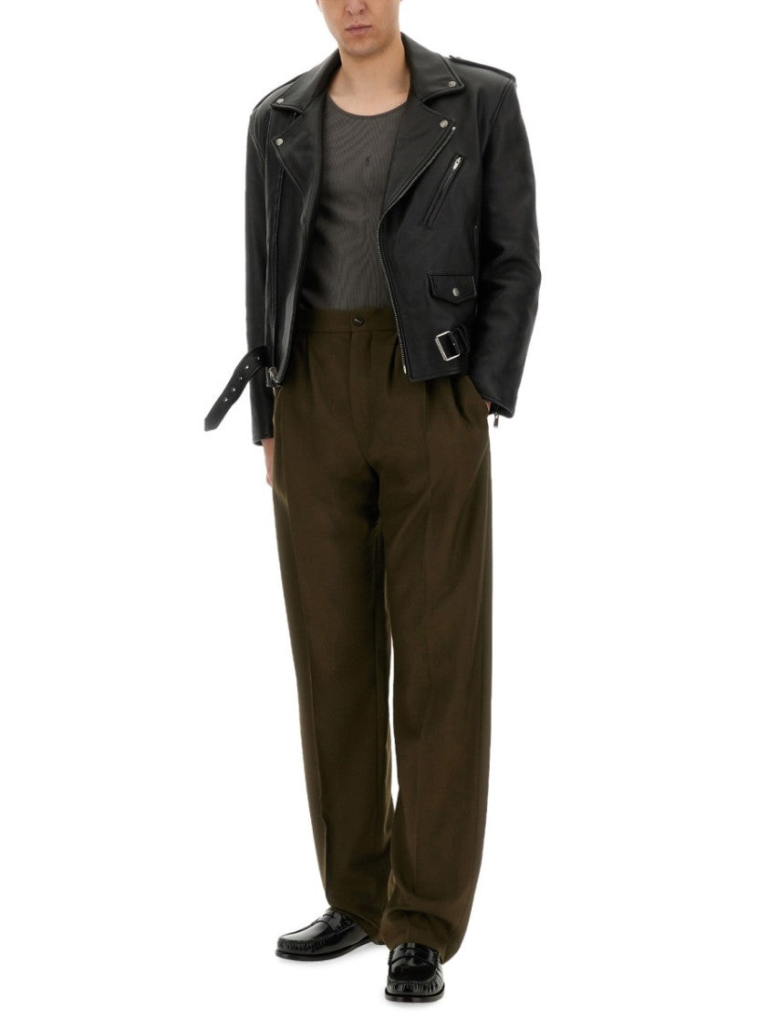 Classic Biker Jacket In Smooth Lamb Leather