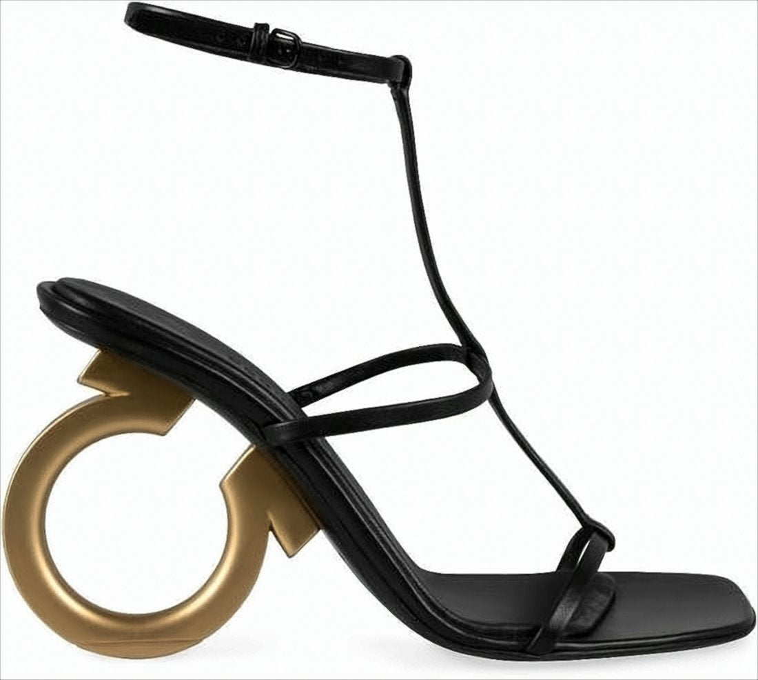 Sculptural Black Lambskin Pumps
