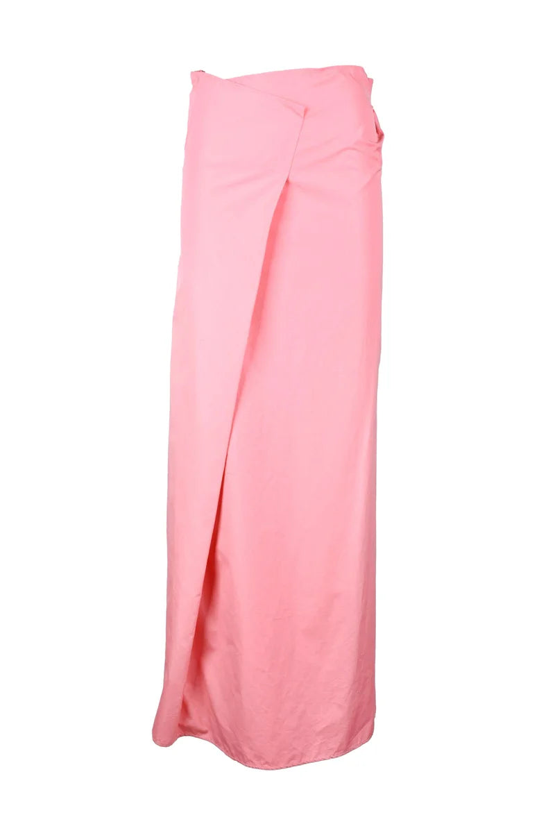 Long Cotton Skirt - Pink