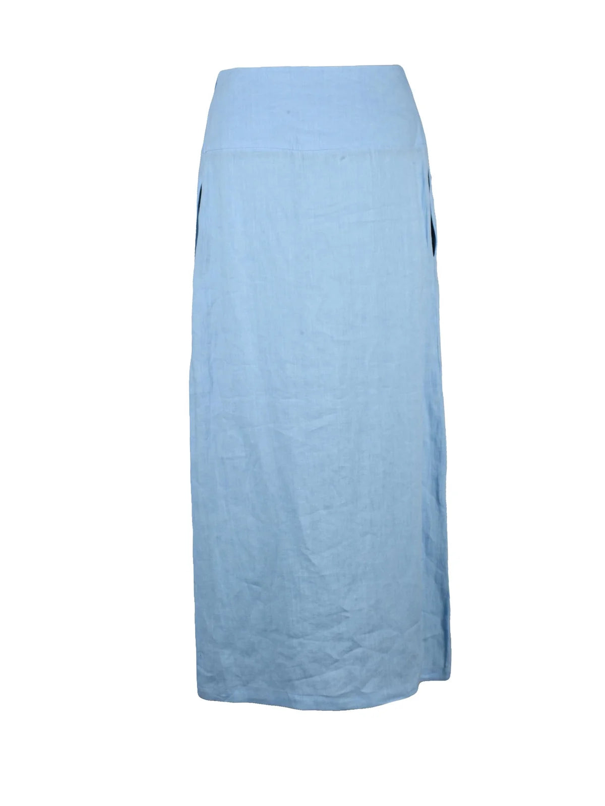 Light Blue Linen Long Skirt