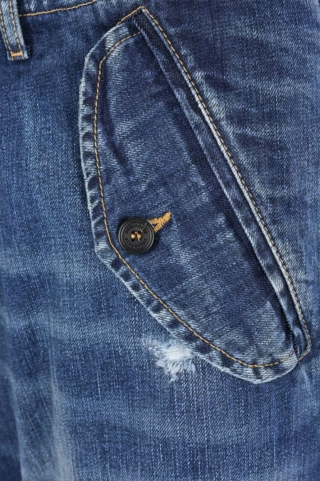Relaxed Fit Distressed Denim Pants