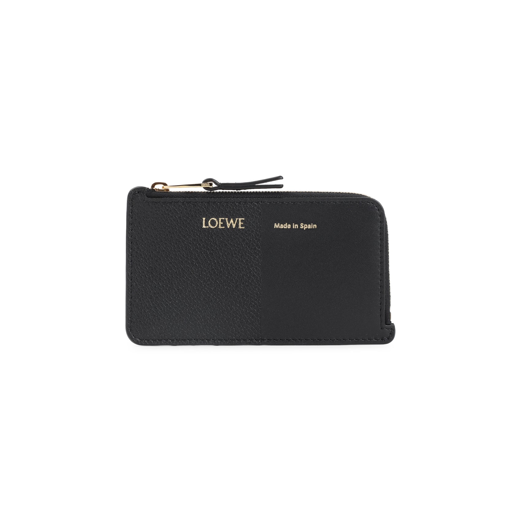 Textured Black Calfskin Leather Wallet