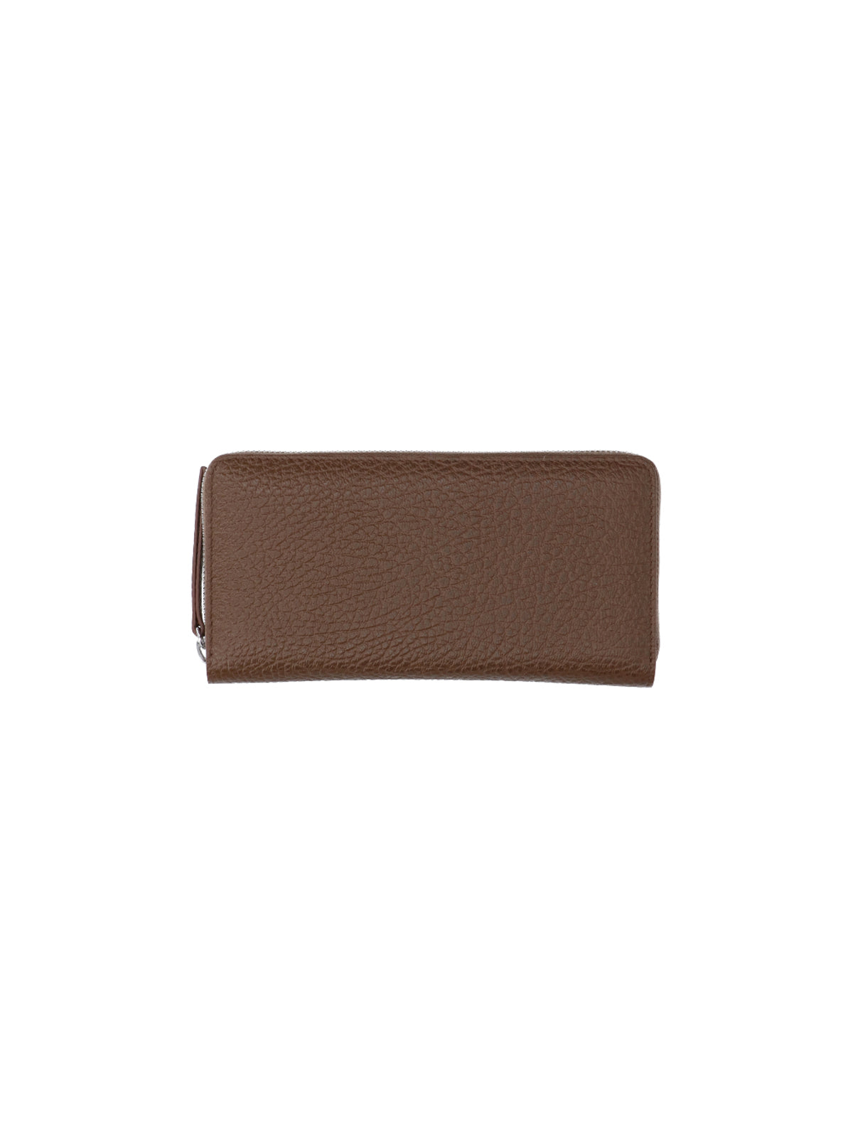 Brown Four Stitches Textured Leather Wallet
