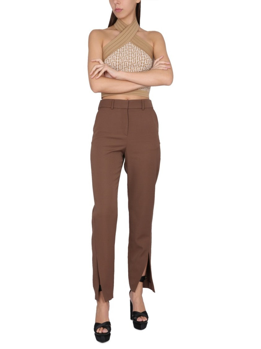 Tailored Brown Wool Pants