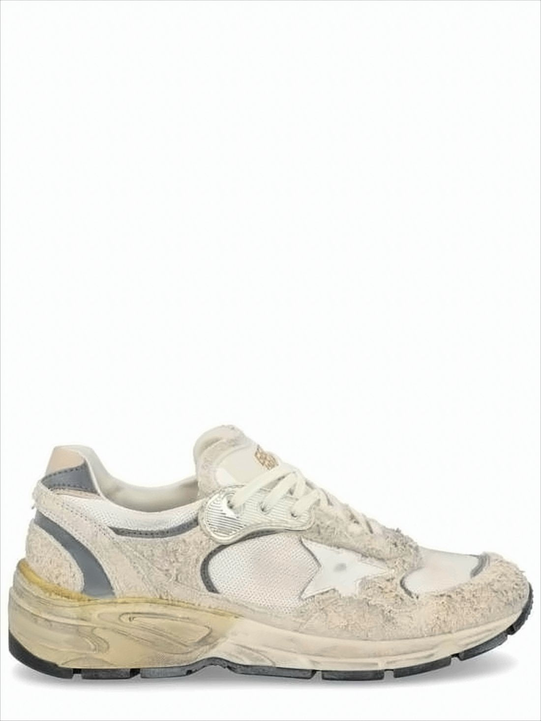 Distressed Textured Sneakers with Star Detail
