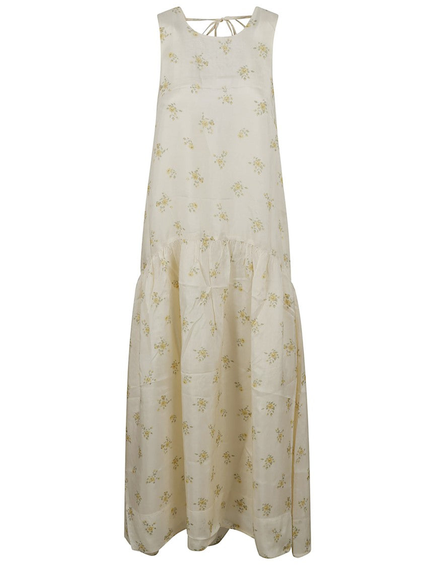 Sleeveless Tiered Dress With Floral Print