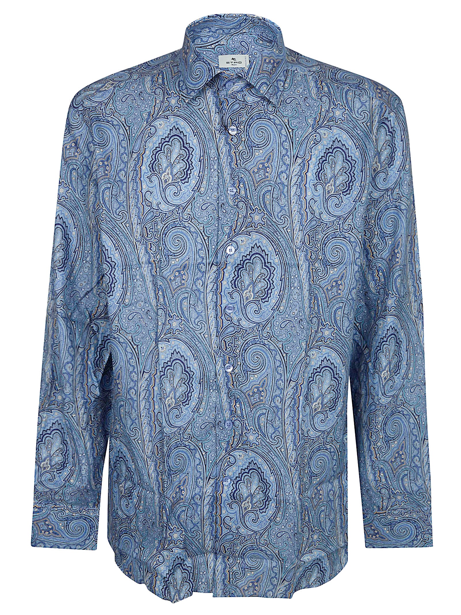 Soft Cotton Satin Regular Fit Paisley Shirt