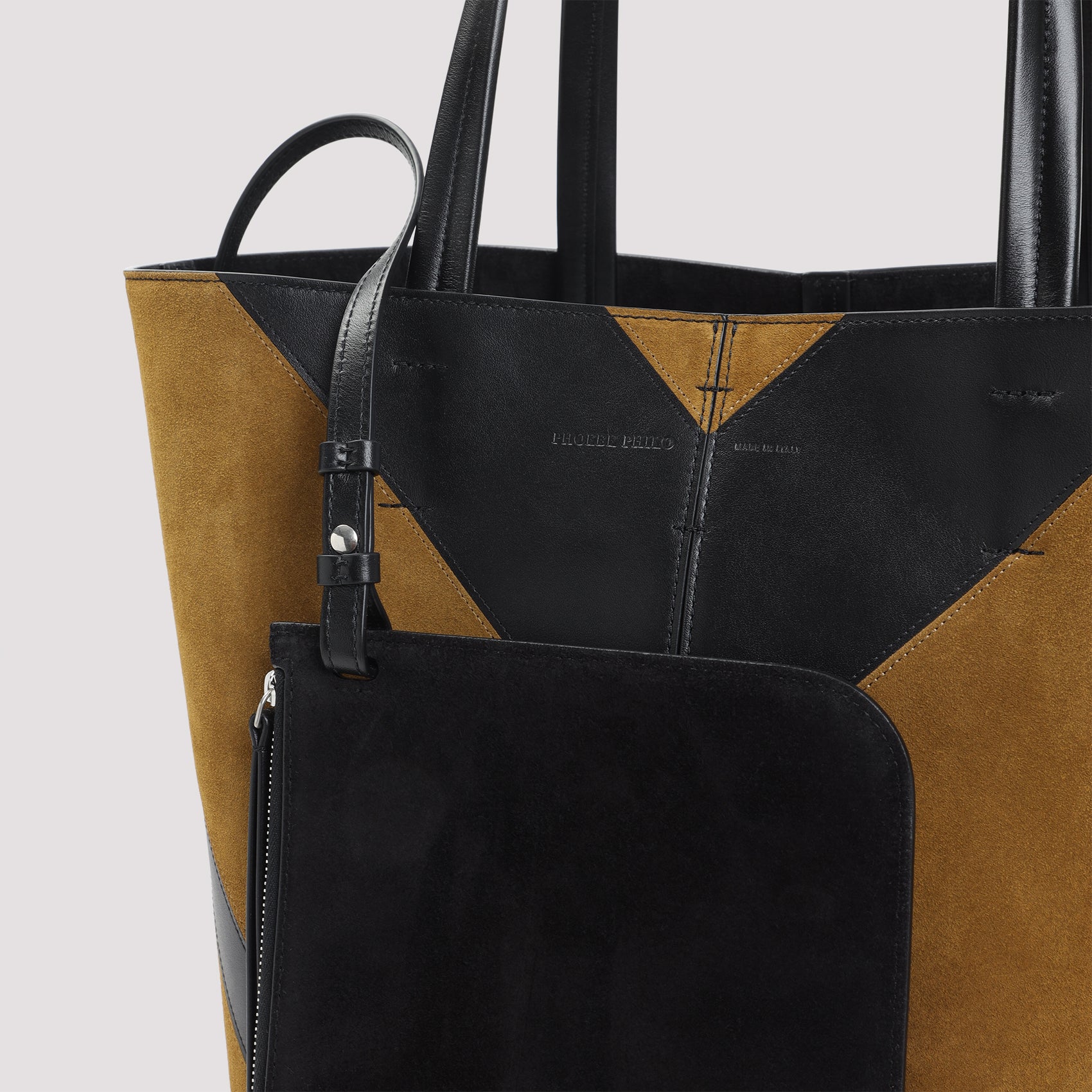 Structured Chevron Pattern Shopper Bag
