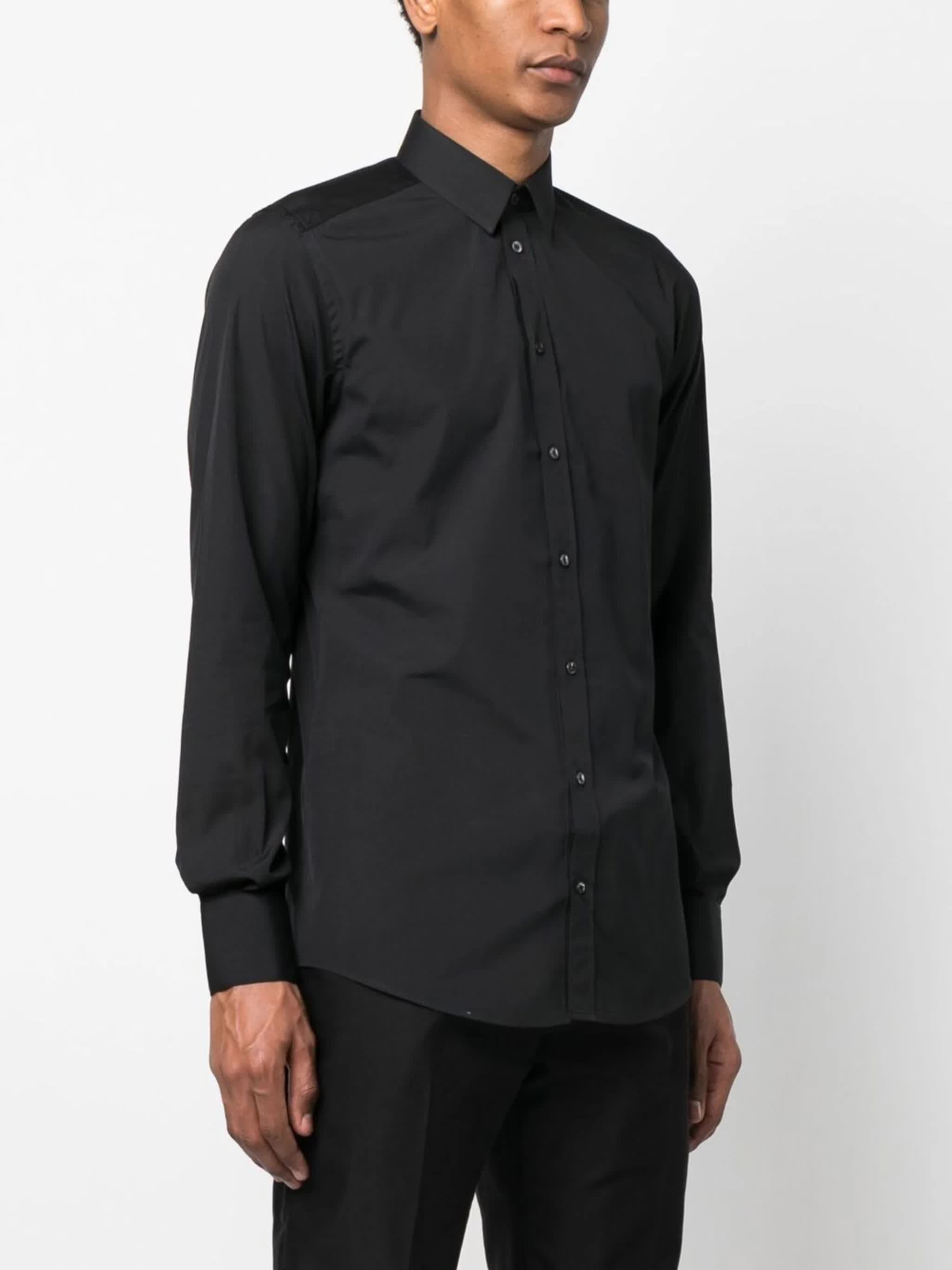 Fitted White Pointed Collar Cotton Shirt