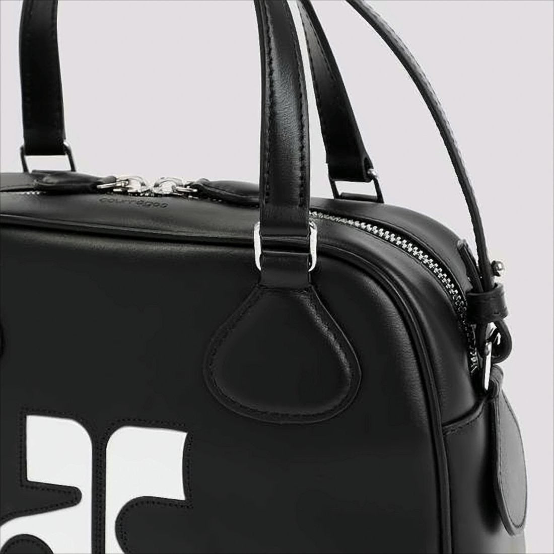 Structured Calf Leather Shoulder Bag With Logo Detail